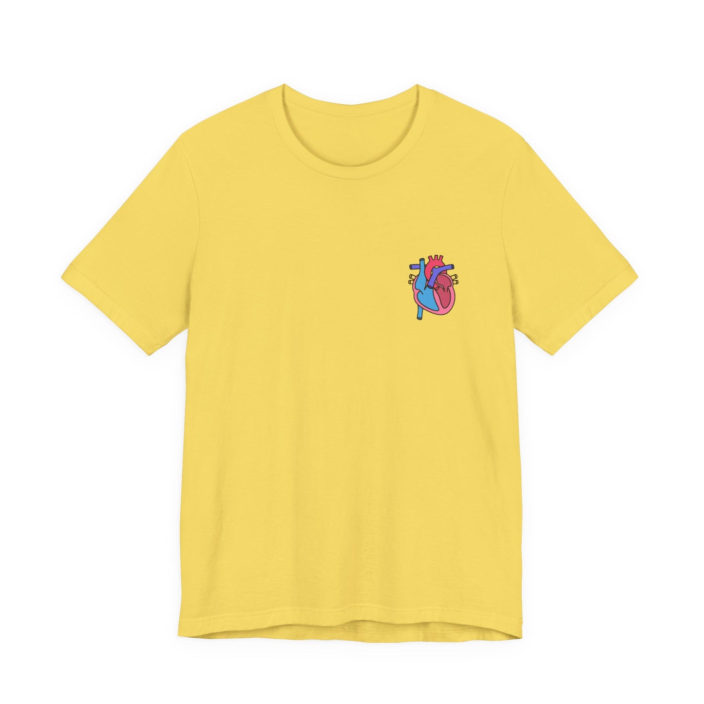 Anatomical Heart Graphic Tee — Welsh Labeled Heart Diagram T-Shirt