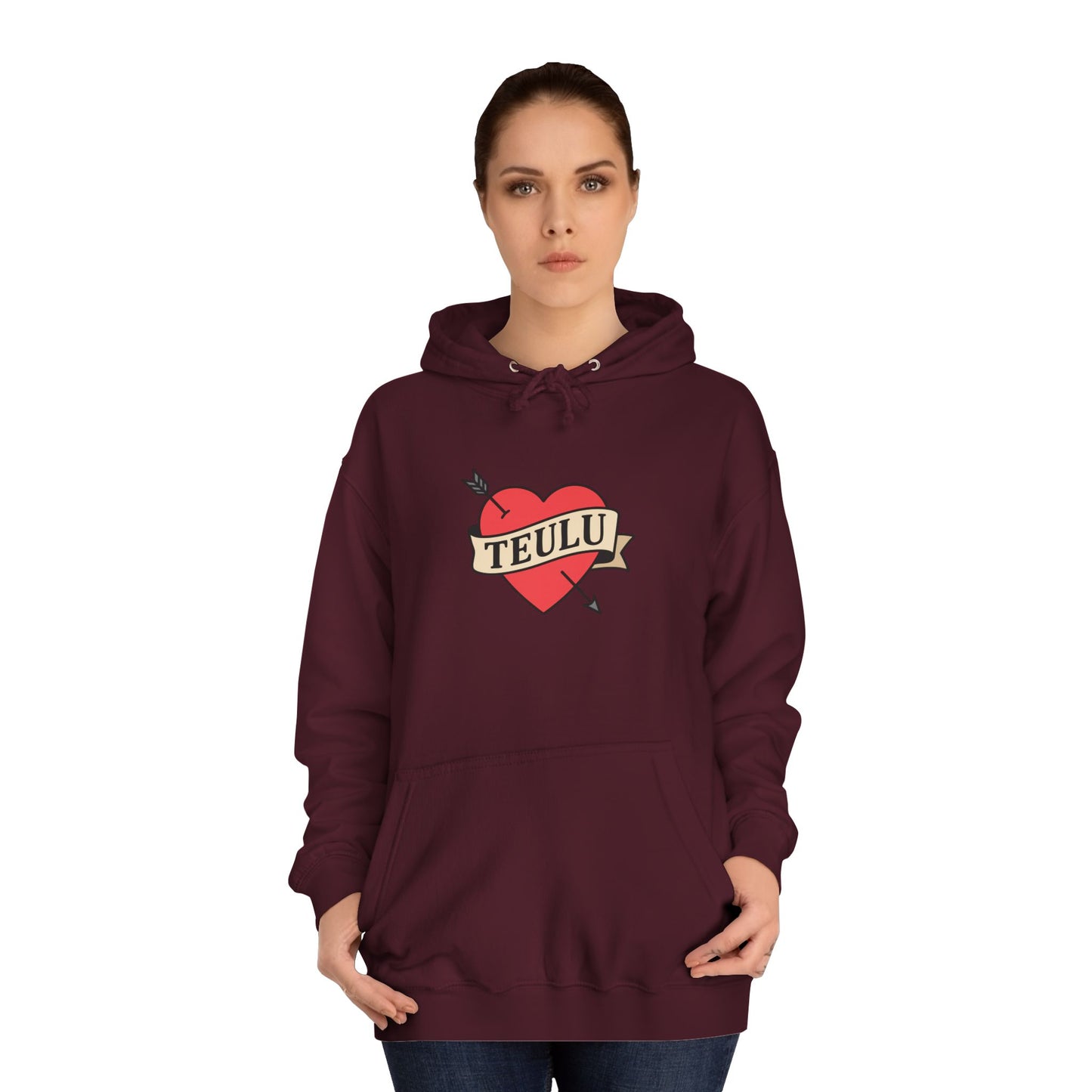 'Teulu' Heart Hoodie
