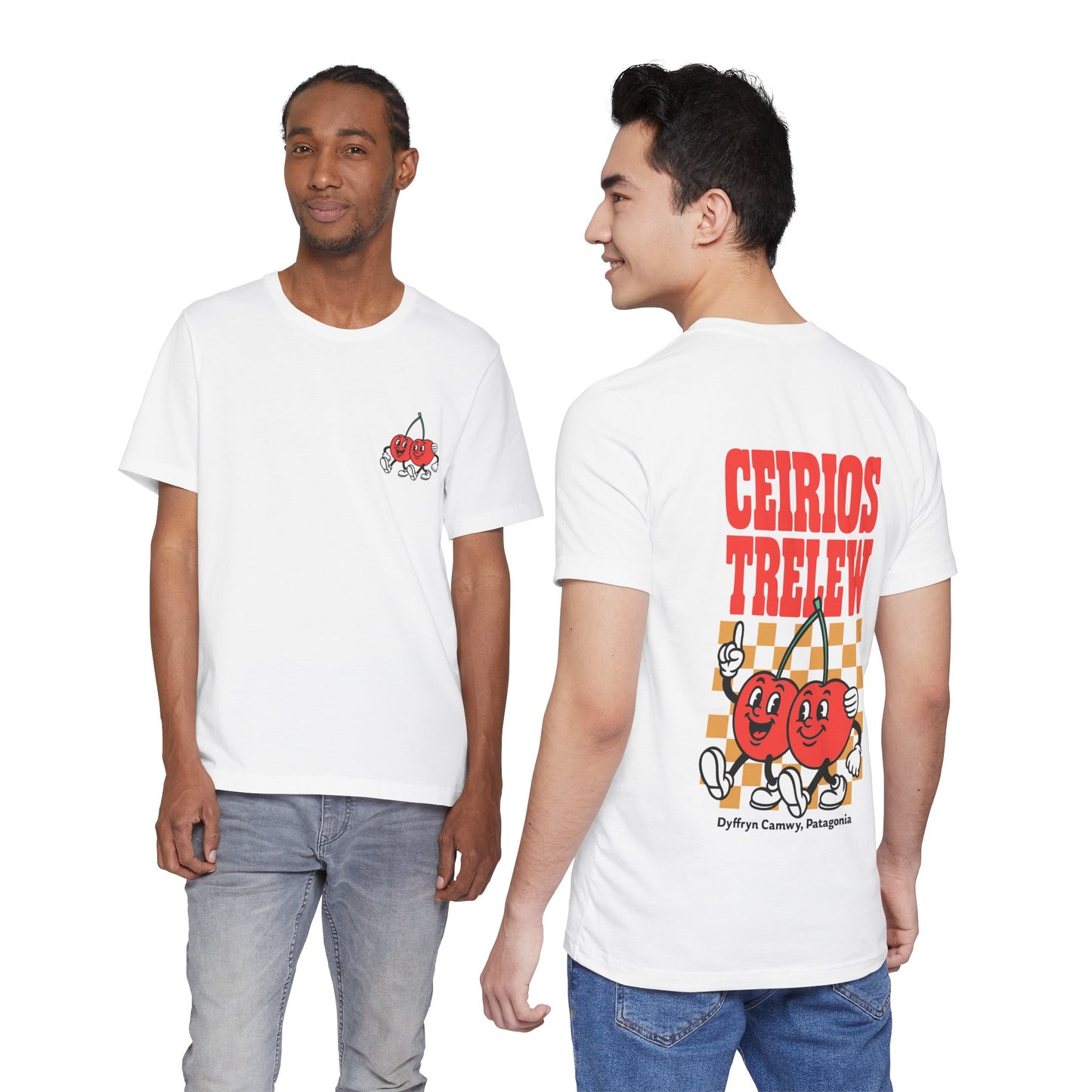 'Ceirios Trelew' Retro Cherries Patagonia Graphic Unisex Tee (Double Sided)