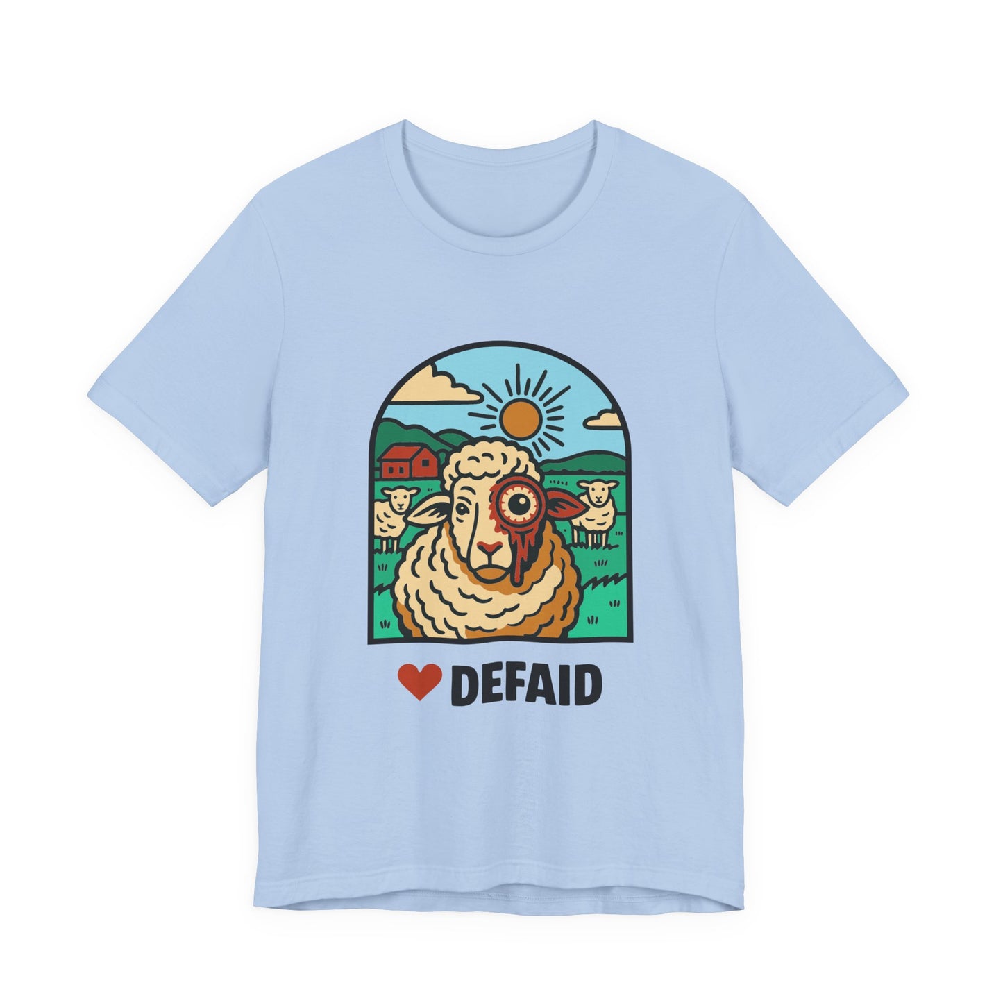 Welsh Alien Sheep Unisex Tee - 'Defaid' - Alien Earth