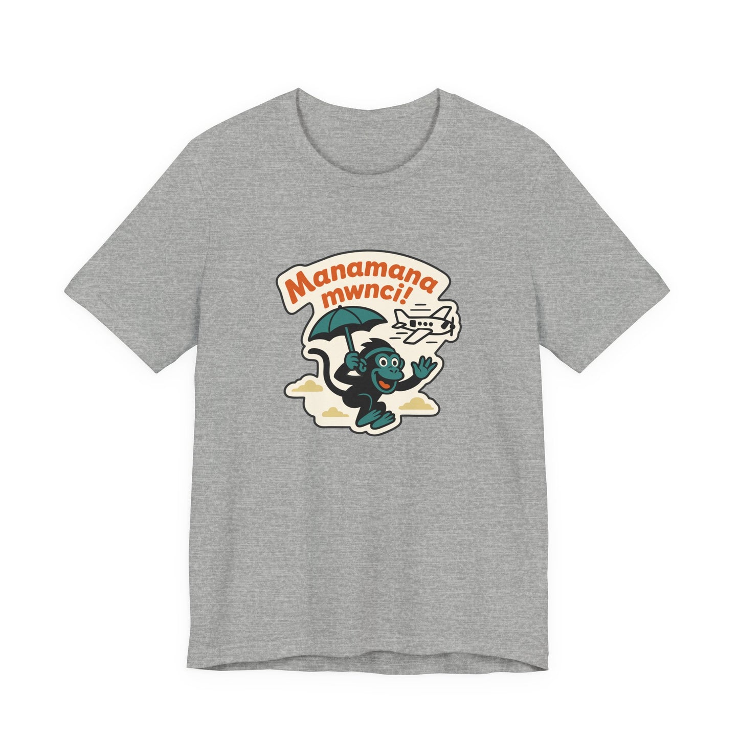"Manamana Mwnci!" Retro Cartoon Crazy Monkey T-Shirt