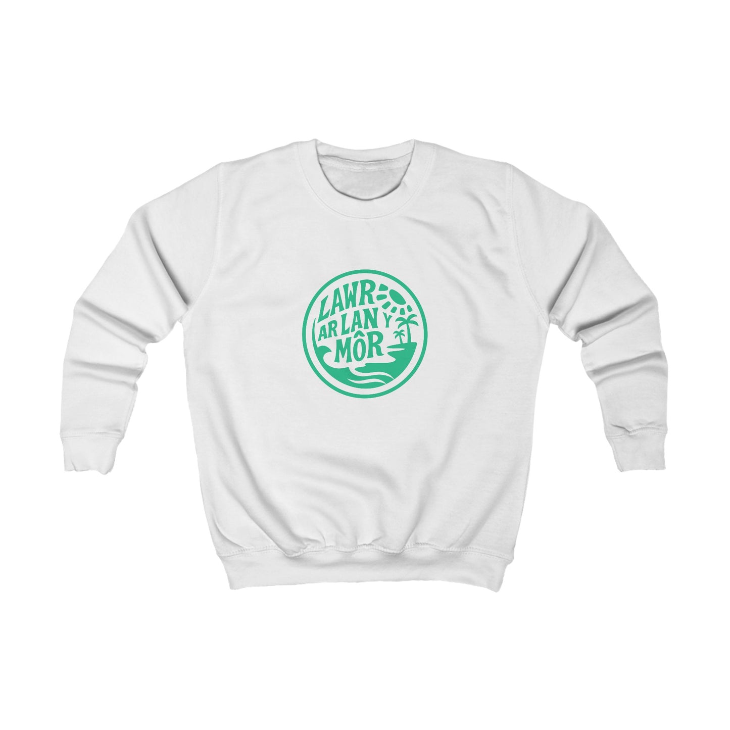 Kids Beach Sweatshirt - 'Lawr Ar Lan y Môr'