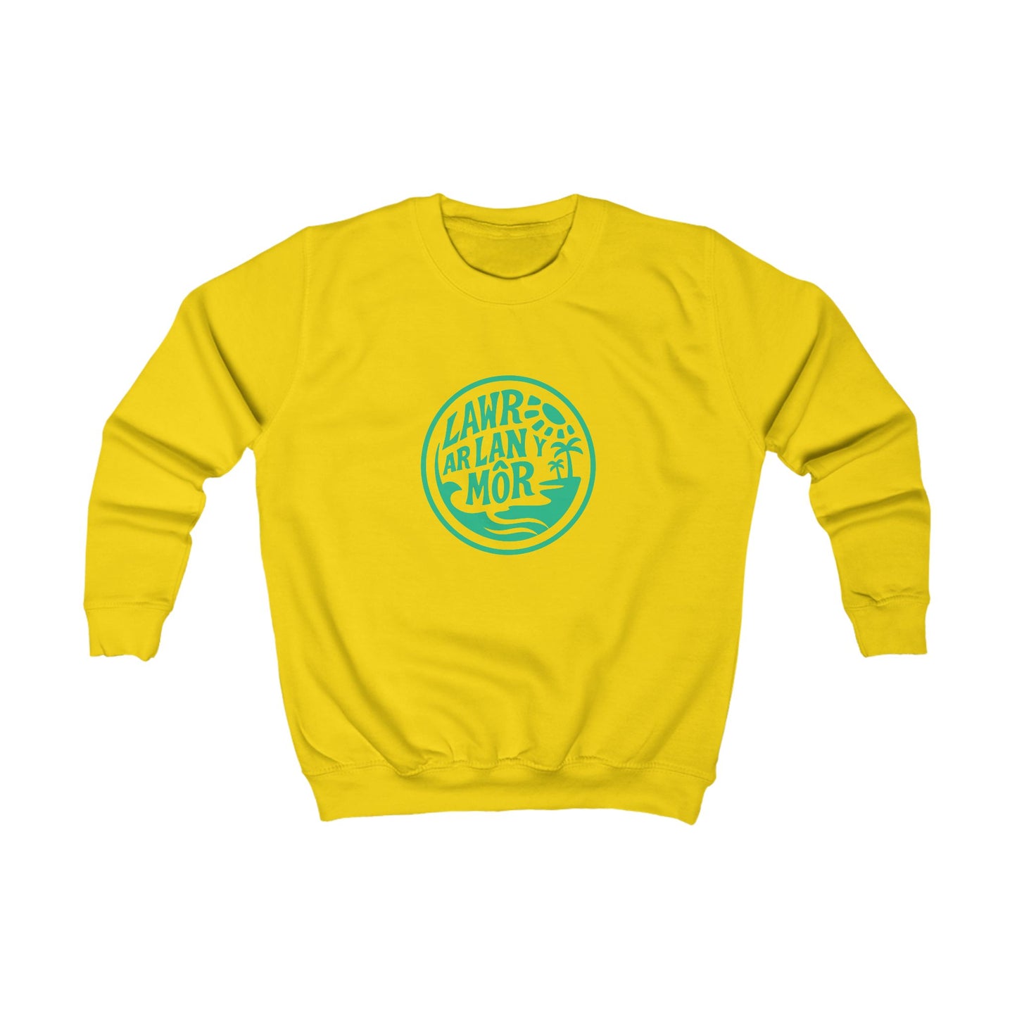 Kids Beach Sweatshirt - 'Lawr Ar Lan y Môr'