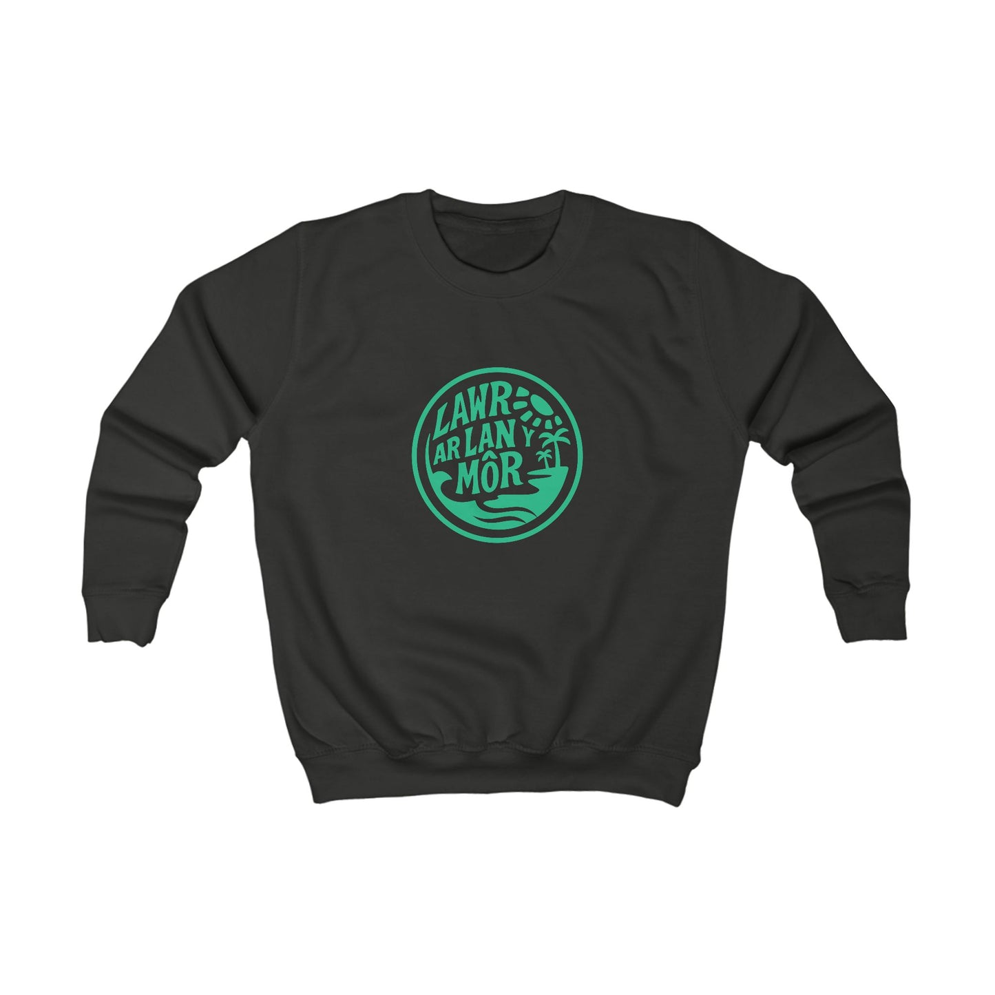 Kids Beach Sweatshirt - 'Lawr Ar Lan y Môr'