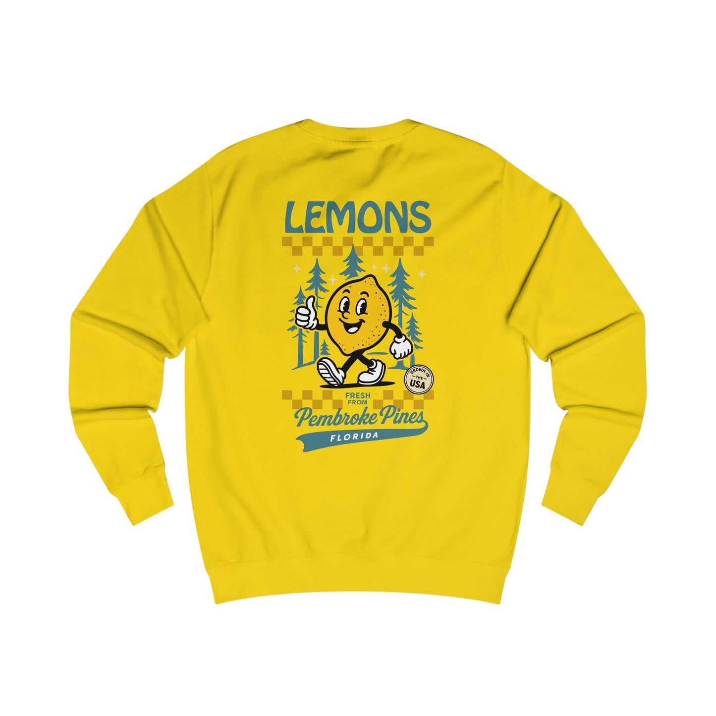 Retro Lemons Jumper - Pembroke Pines Unisex Sweatshirt (Double Sided)