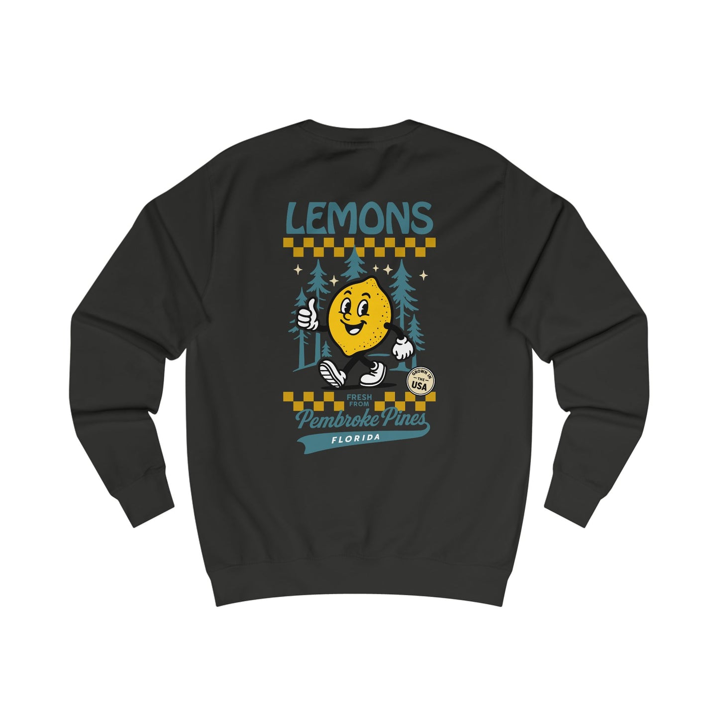 Retro Lemons Jumper - Pembroke Pines Unisex Sweatshirt (Double Sided)