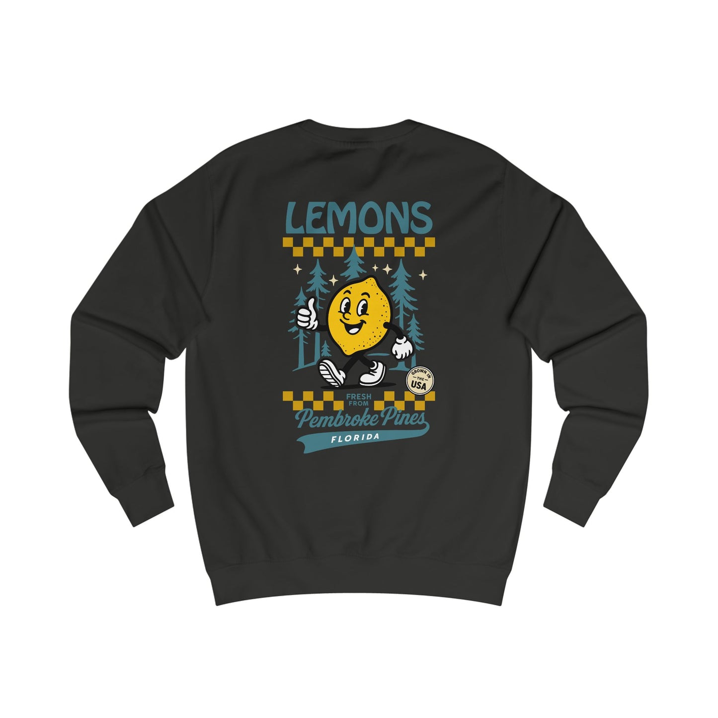 Retro Lemons Jumper - Pembroke Pines Unisex Sweatshirt (Double Sided)