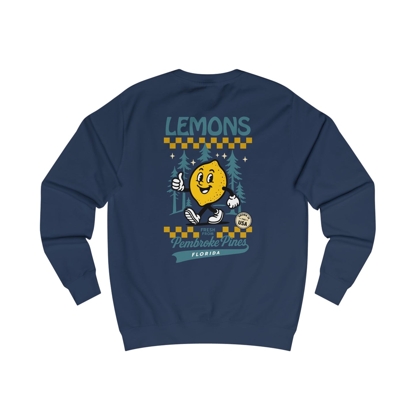 Retro Lemons Jumper - Pembroke Pines Unisex Sweatshirt (Double Sided)