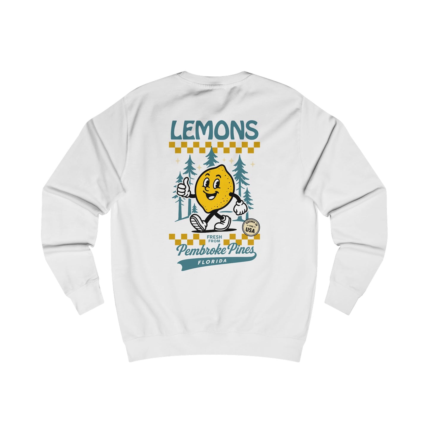 Retro Lemons Jumper - Pembroke Pines Unisex Sweatshirt (Double Sided)