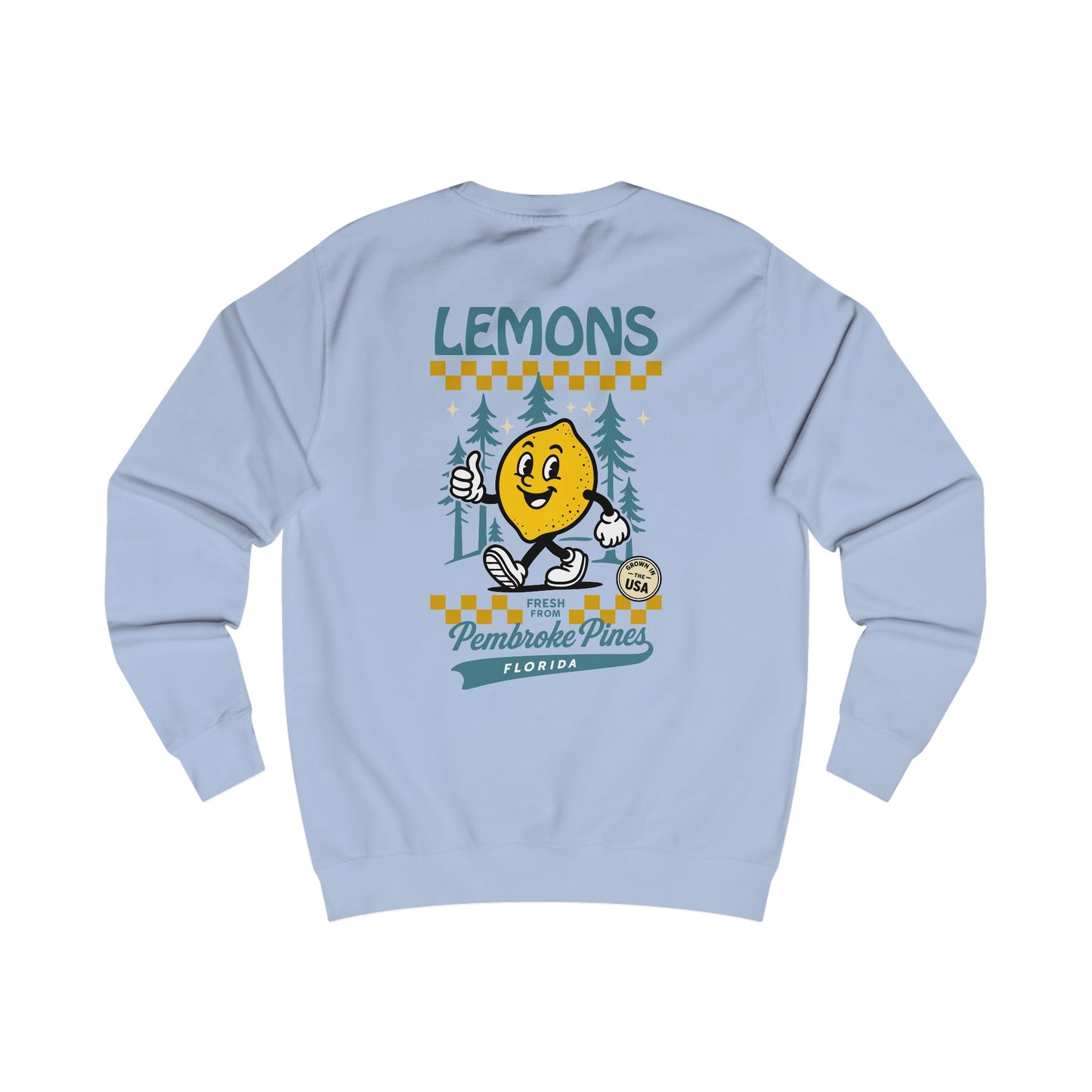Retro Lemons Jumper - Pembroke Pines Unisex Sweatshirt (Double Sided)