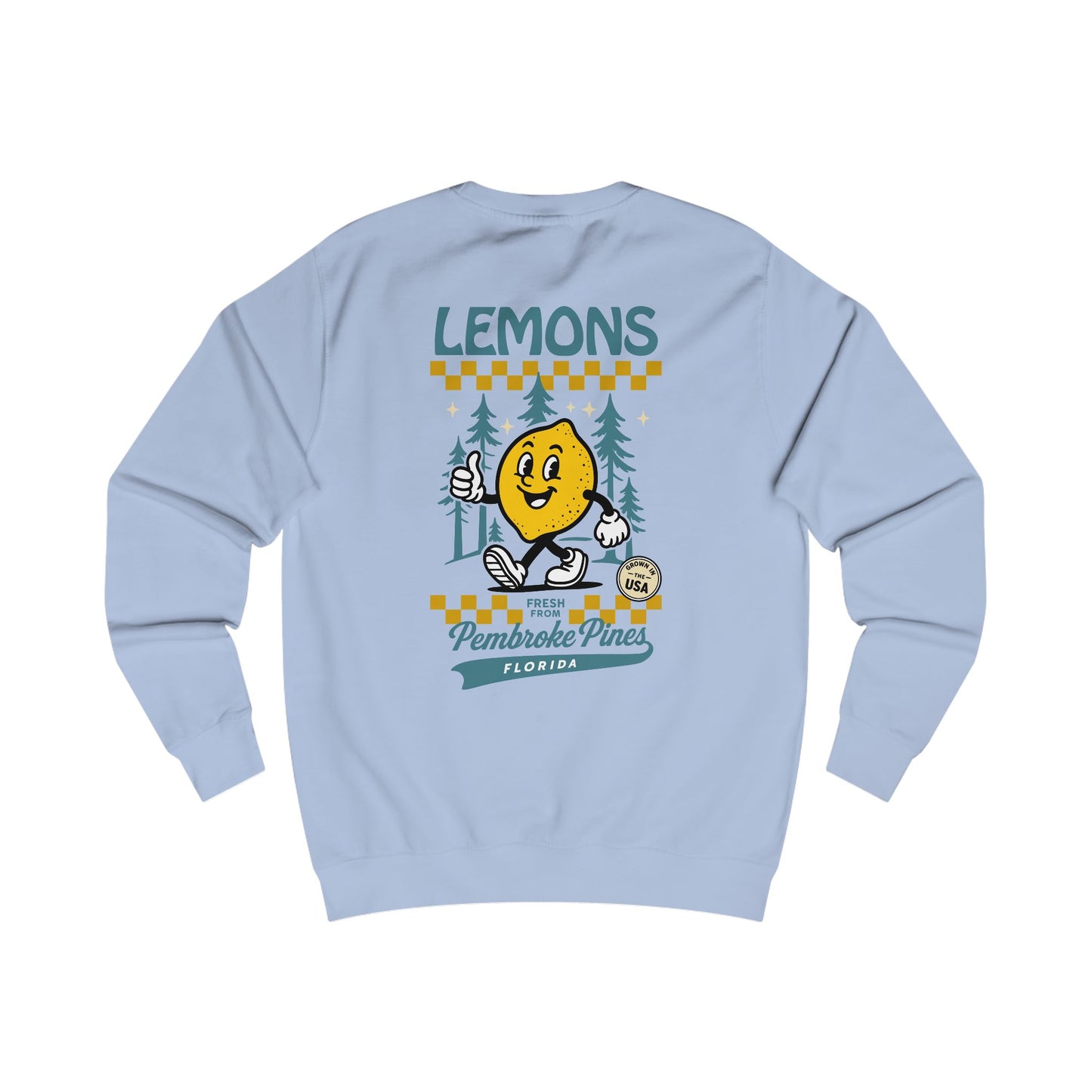 Retro Lemons Jumper - Pembroke Pines Unisex Sweatshirt (Double Sided)