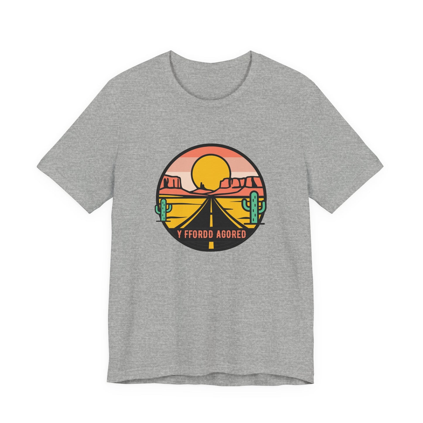 Welsh Road Trip Sunset T‑Shirt (Unisex) - 'Y Ffordd Agored'