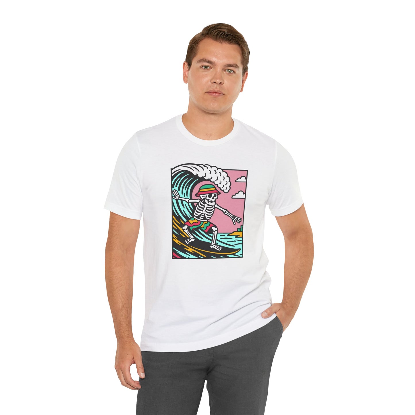 Skeleton Glyndŵr Surfer Graphic Tee (Unisex)
