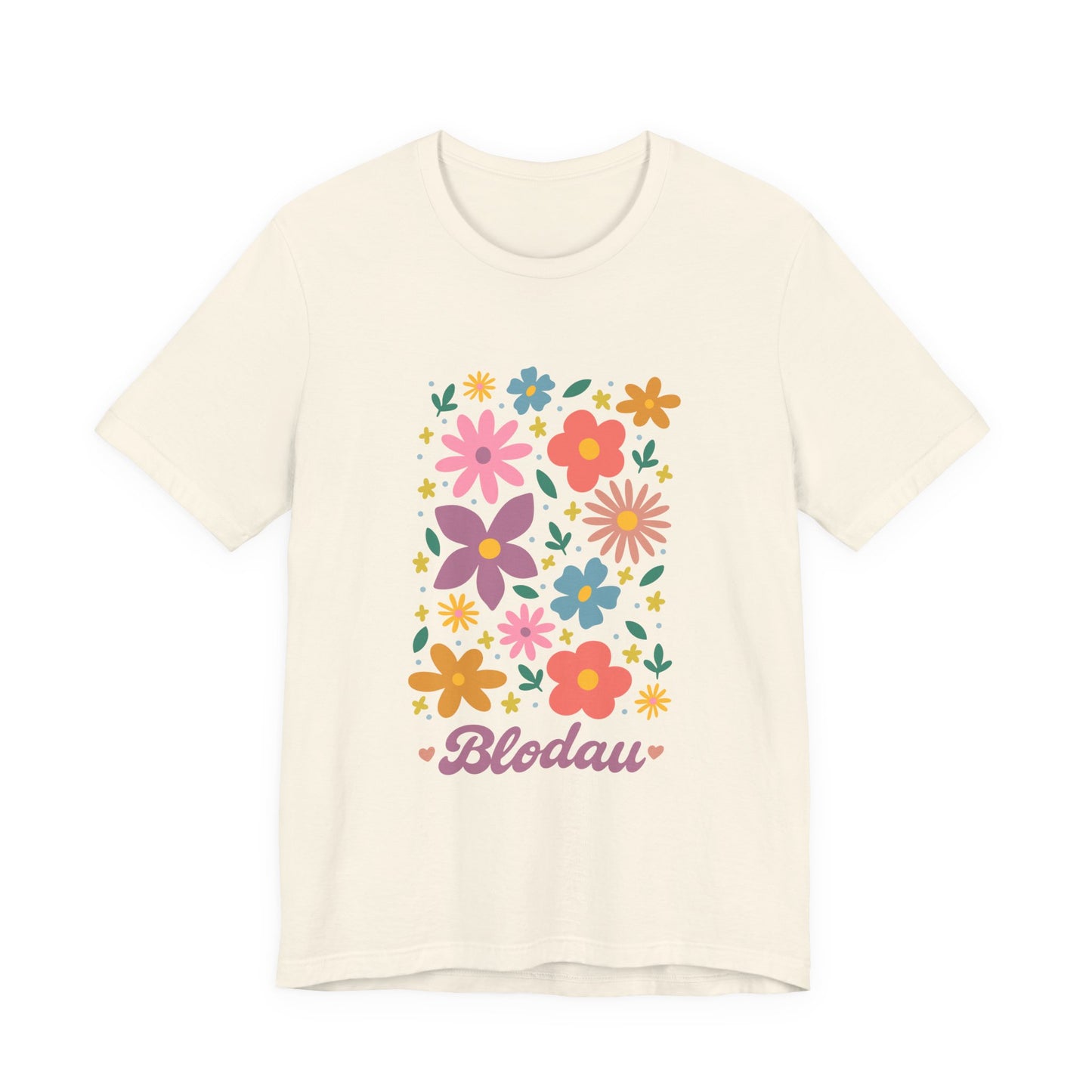 Retro Floral 'Blodau' T-Shirt (Unisex) - Colourful Welsh Wildflower Tee