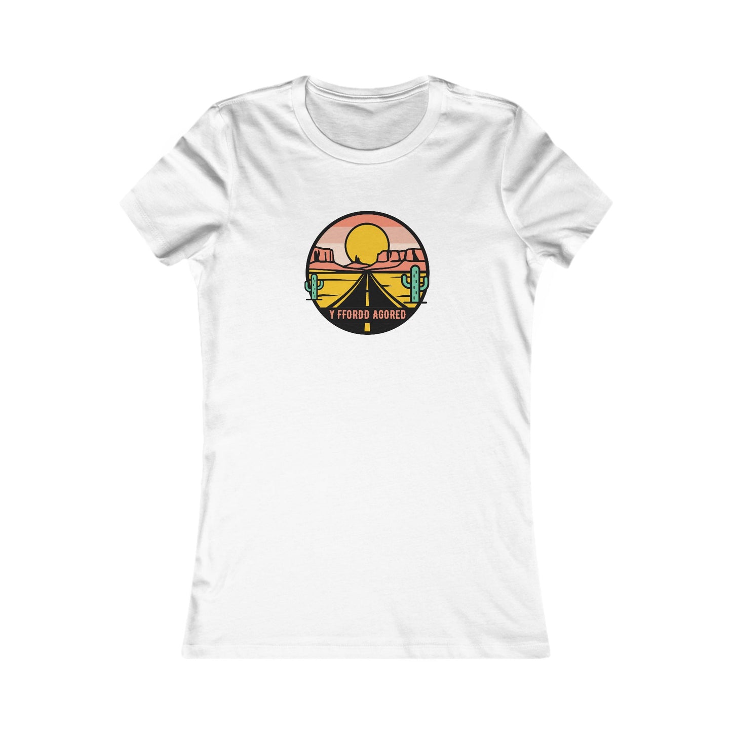 Women's Sunset Road Trip Tee - 'Y Ffordd Agored'