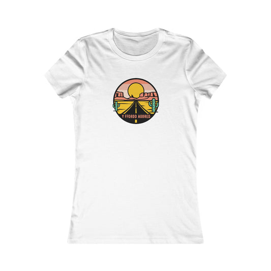 Women's Sunset Road Trip Tee - 'Y Ffordd Agored'