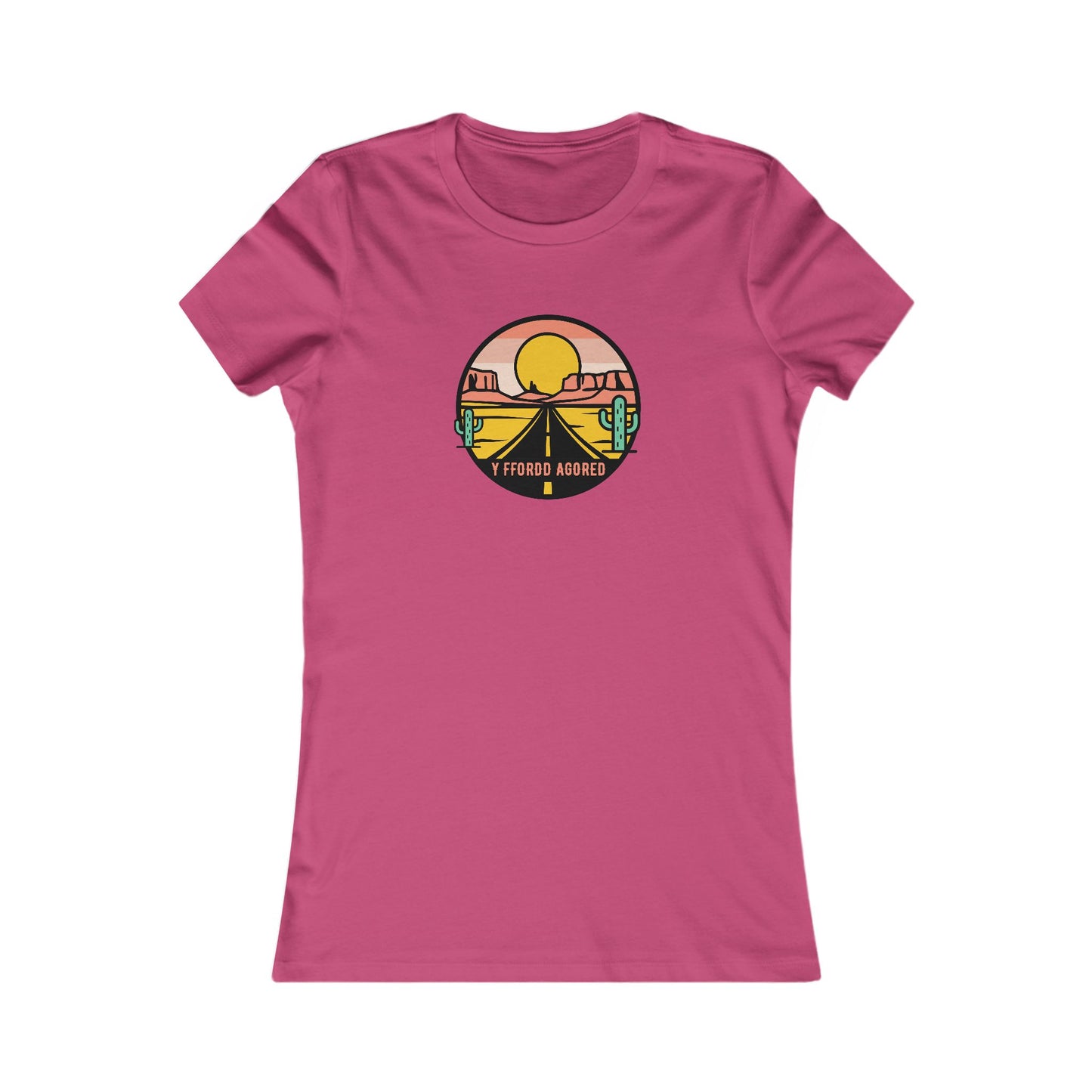 Women's Sunset Road Trip Tee - 'Y Ffordd Agored'
