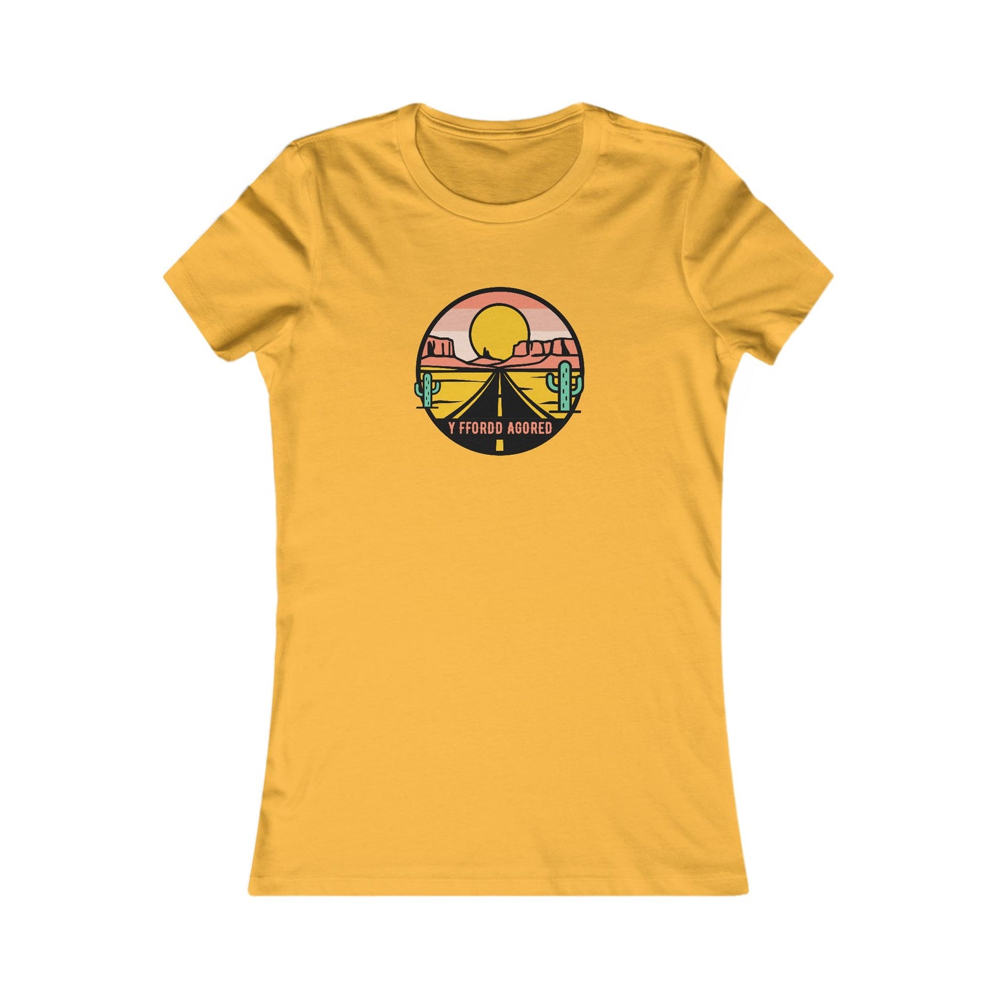 Women's Sunset Road Trip Tee - 'Y Ffordd Agored'