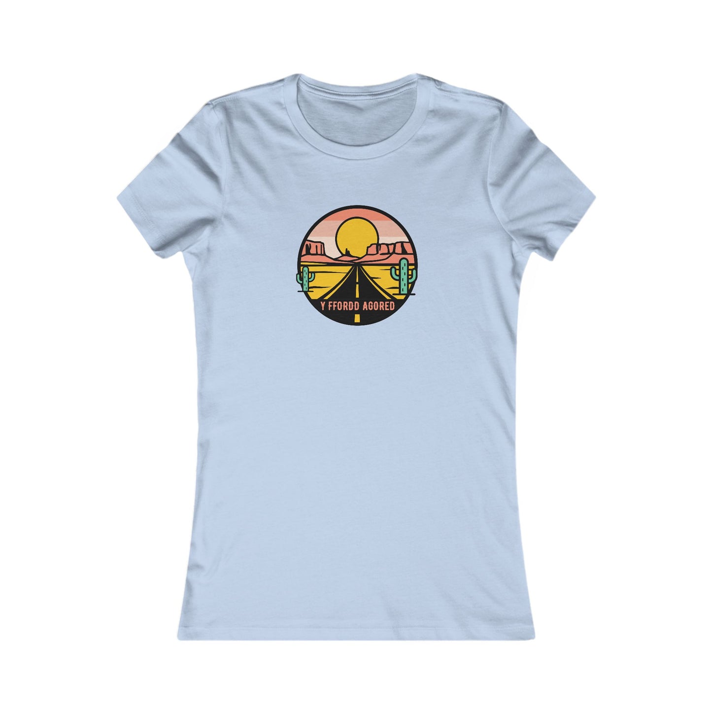 Women's Sunset Road Trip Tee - 'Y Ffordd Agored'