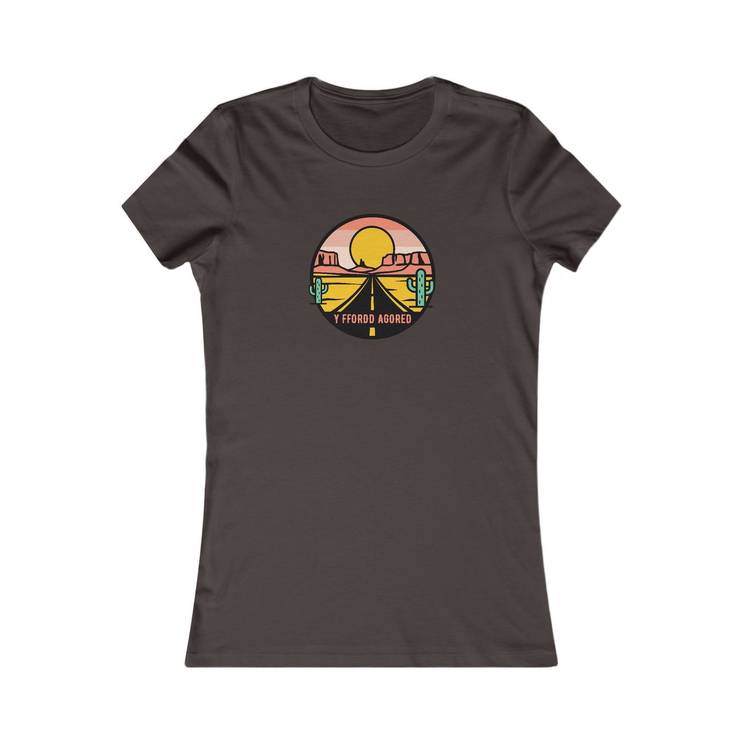 Women's Sunset Road Trip Tee - 'Y Ffordd Agored'