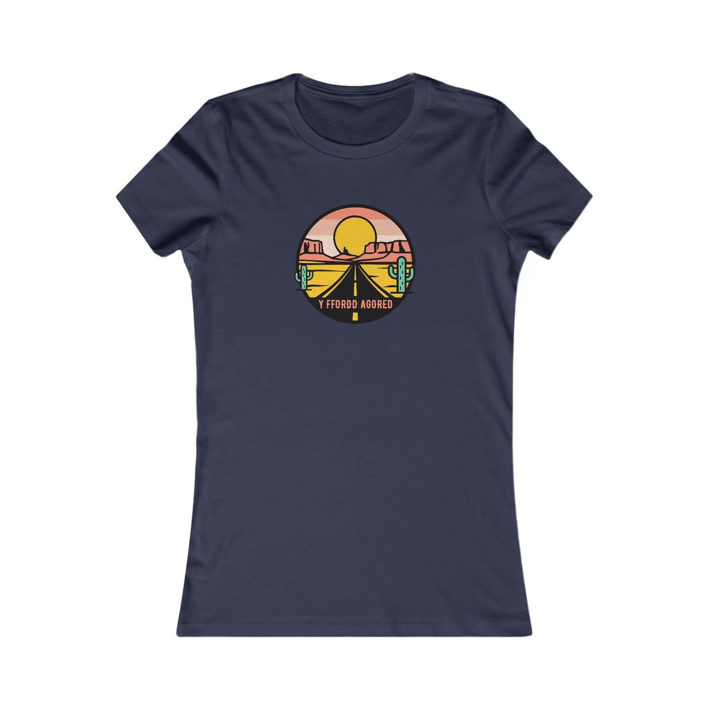 Women's Sunset Road Trip Tee - 'Y Ffordd Agored'