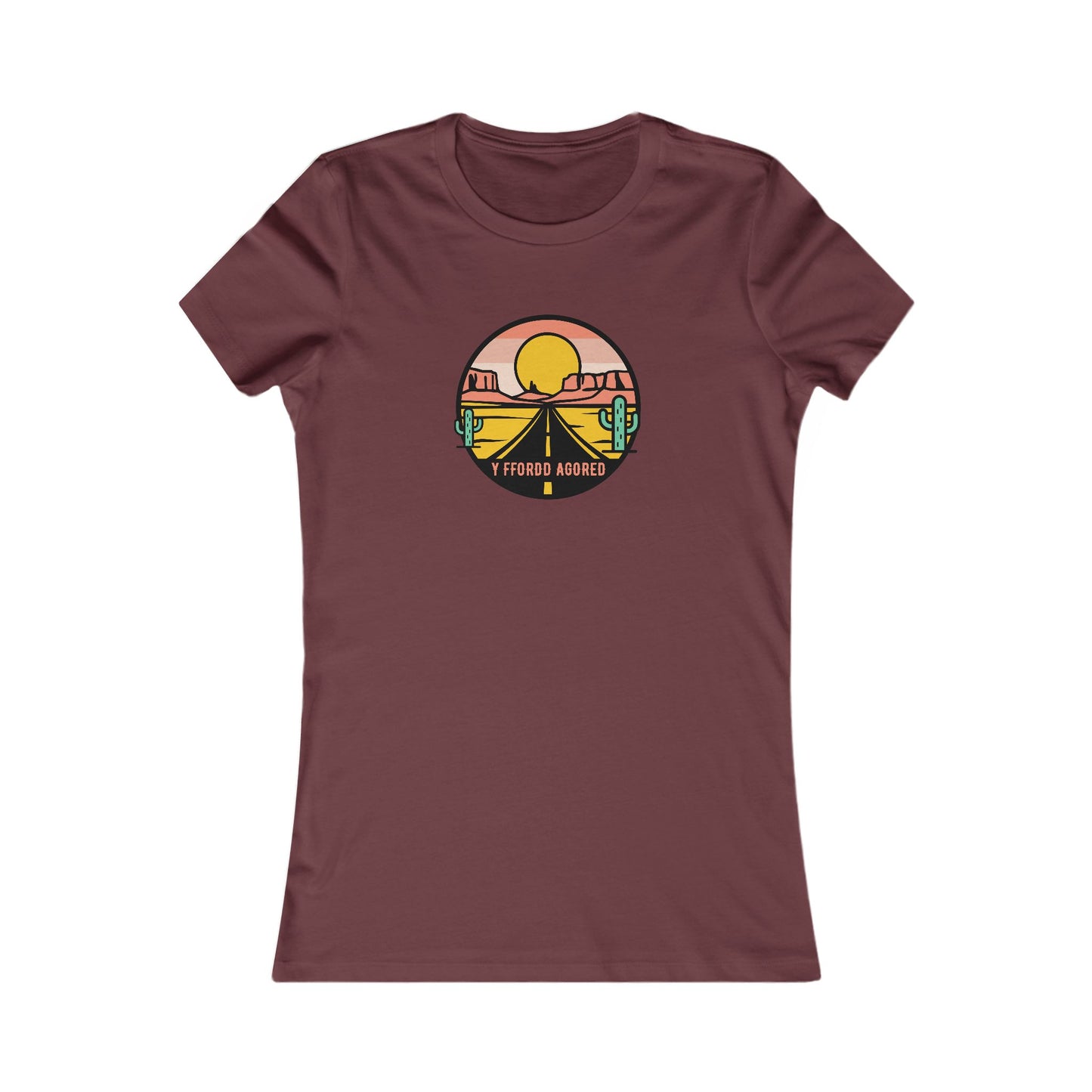 Women's Sunset Road Trip Tee - 'Y Ffordd Agored'