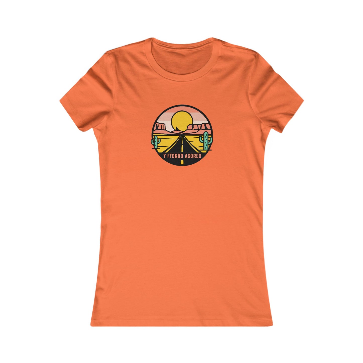 Women's Sunset Road Trip Tee - 'Y Ffordd Agored'