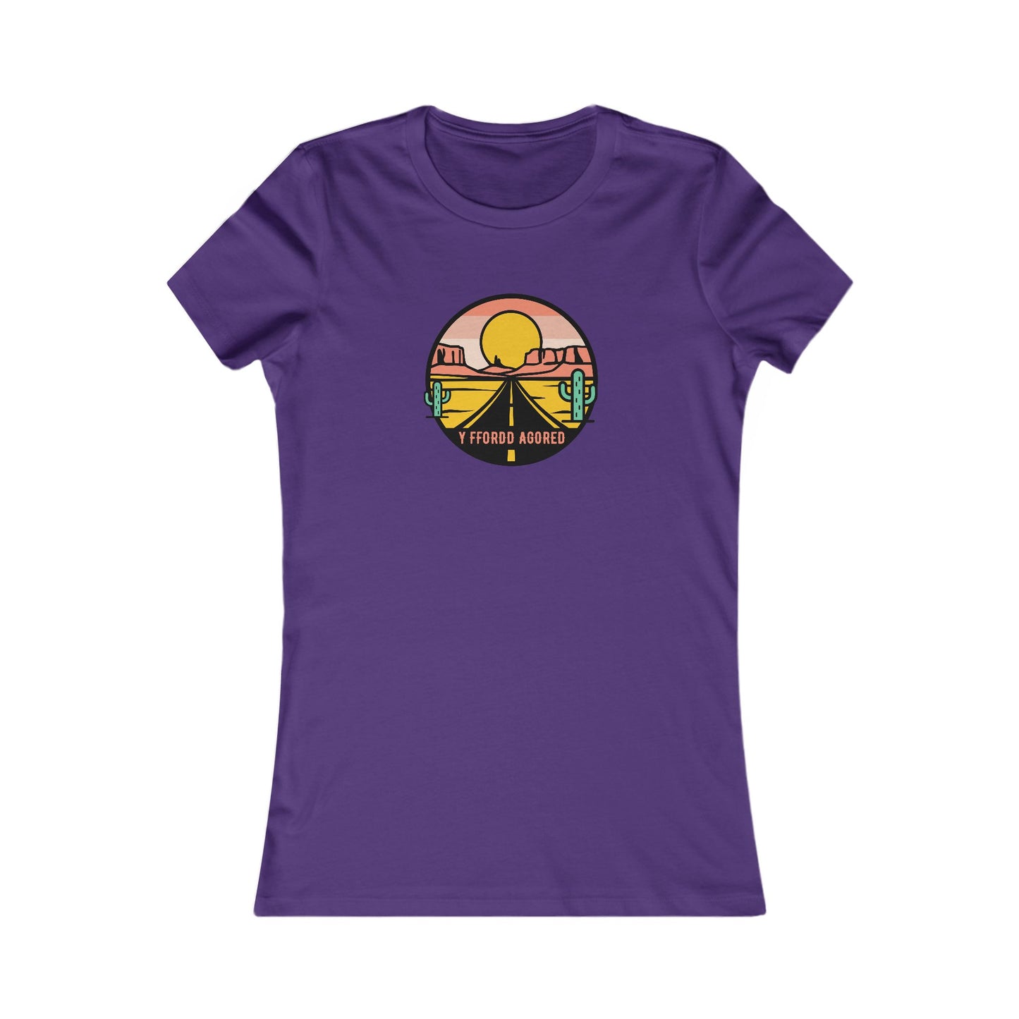 Women's Sunset Road Trip Tee - 'Y Ffordd Agored'