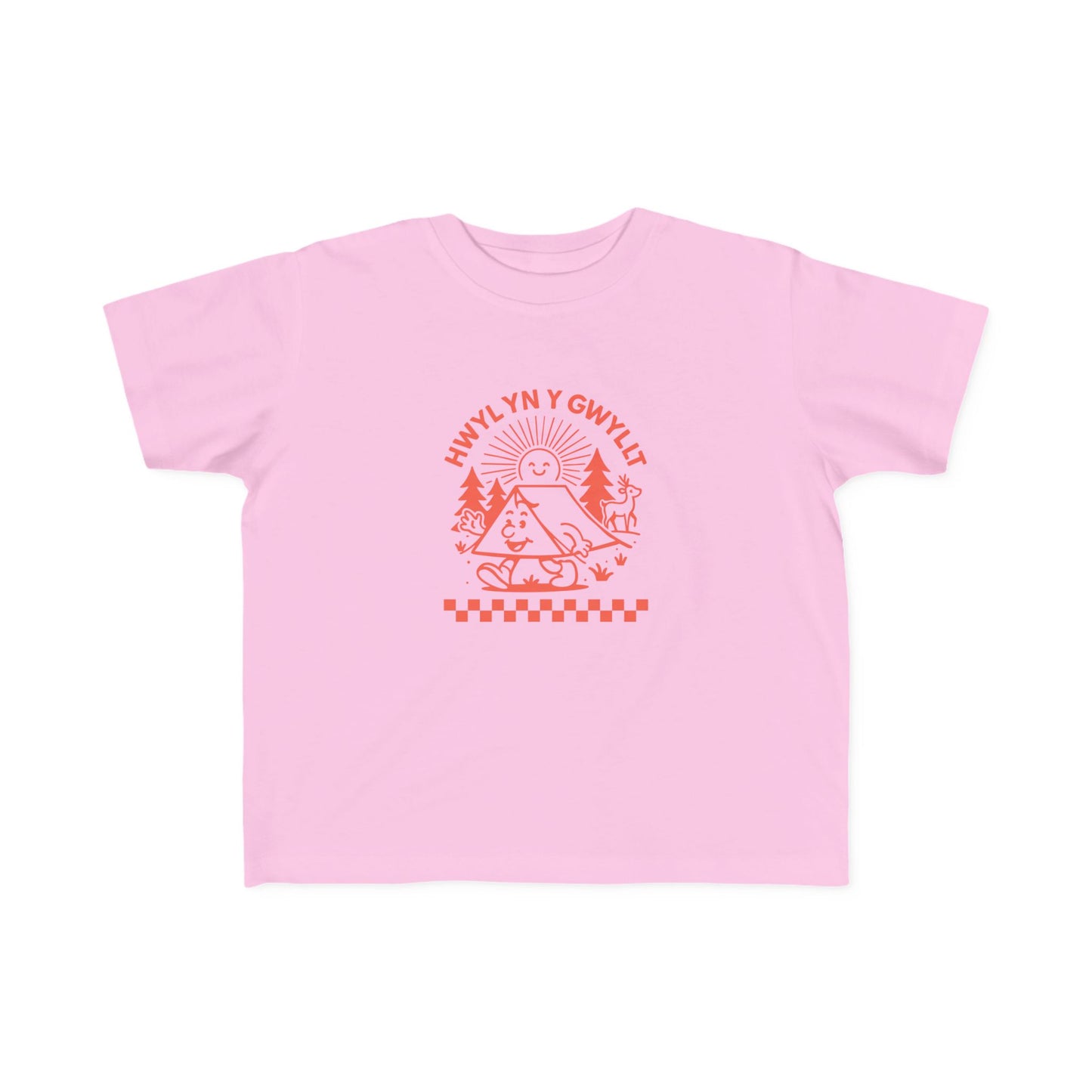 Toddler Retro Camping T-Shirt - 'Hwyl Yn Y Gwyllt'
