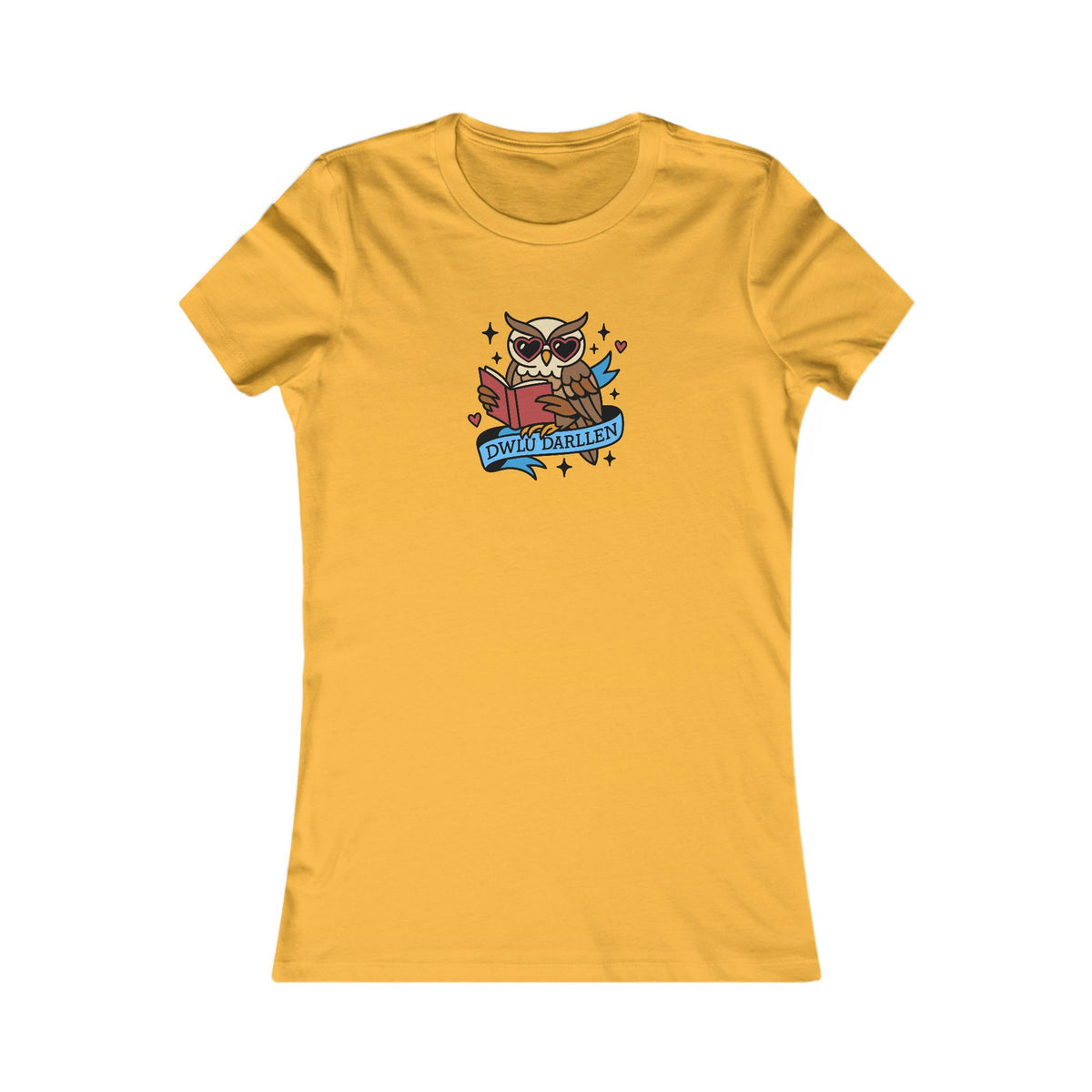 Women's Cute Reading Owl Tee - 'Dwlu Darllen'