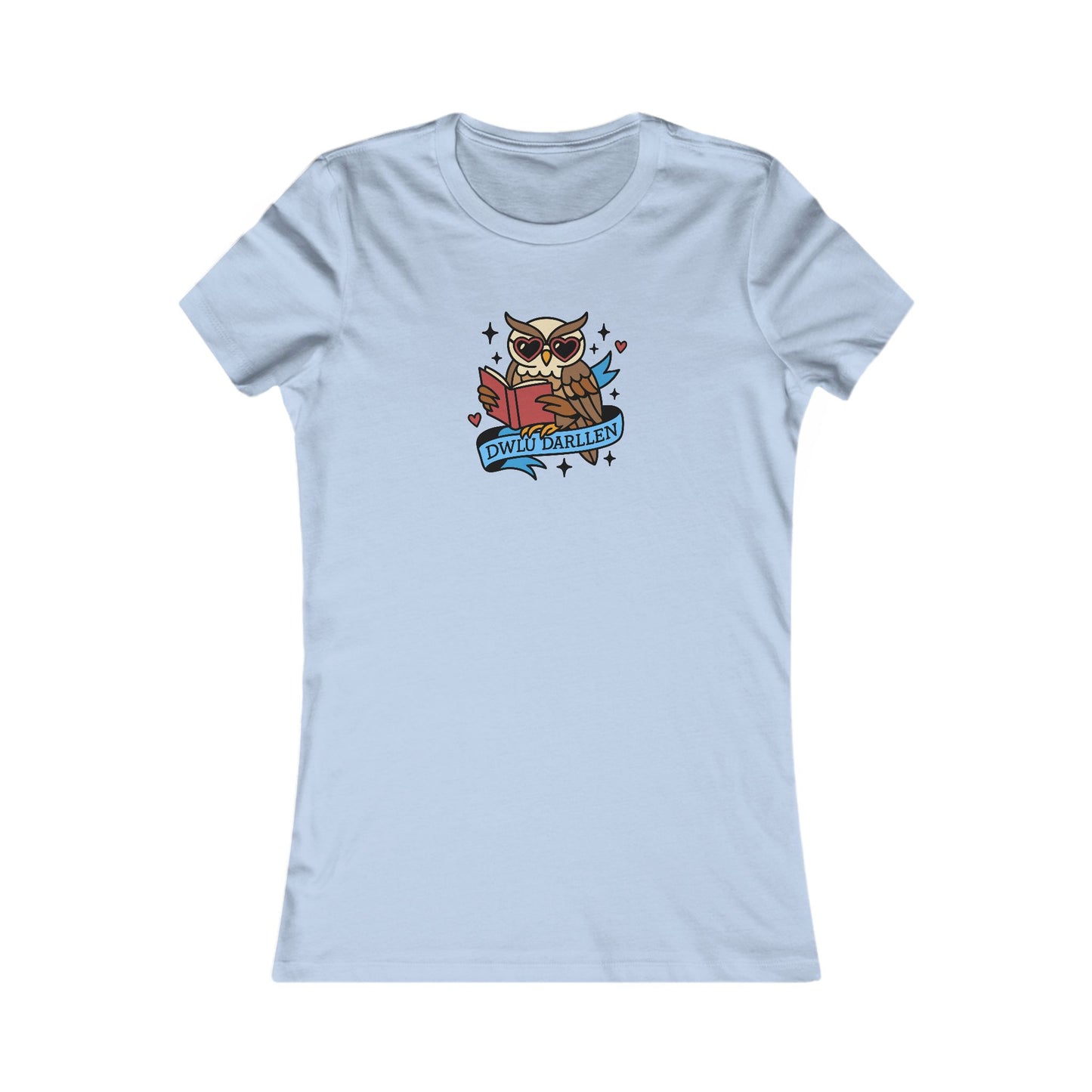 Women's Cute Reading Owl Tee — 'Dwlu Darllen'