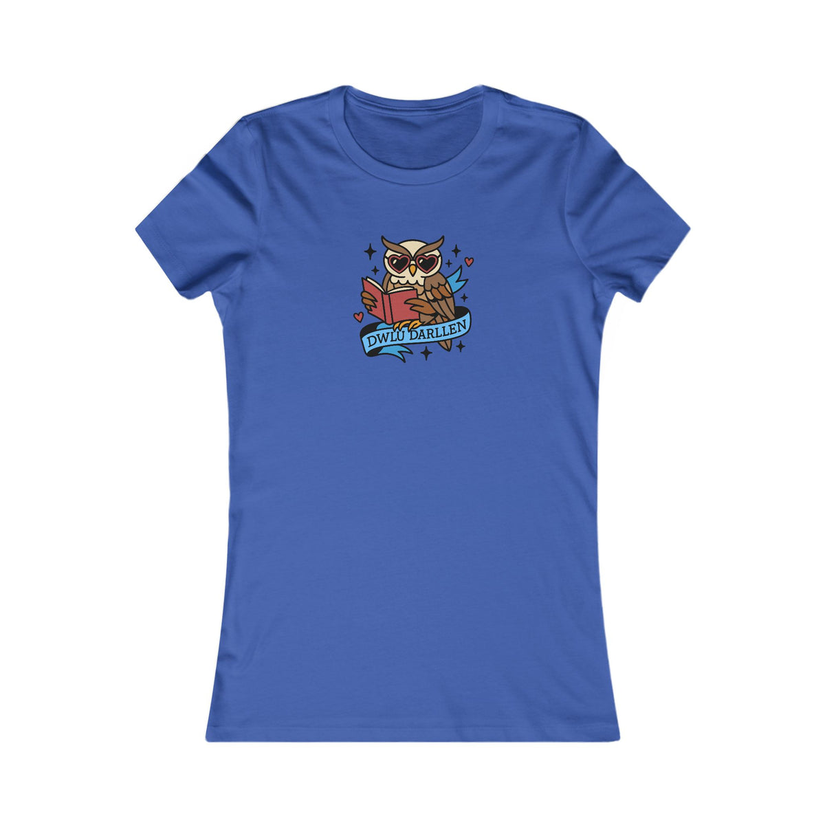 Women's Cute Reading Owl Tee - 'Dwlu Darllen'