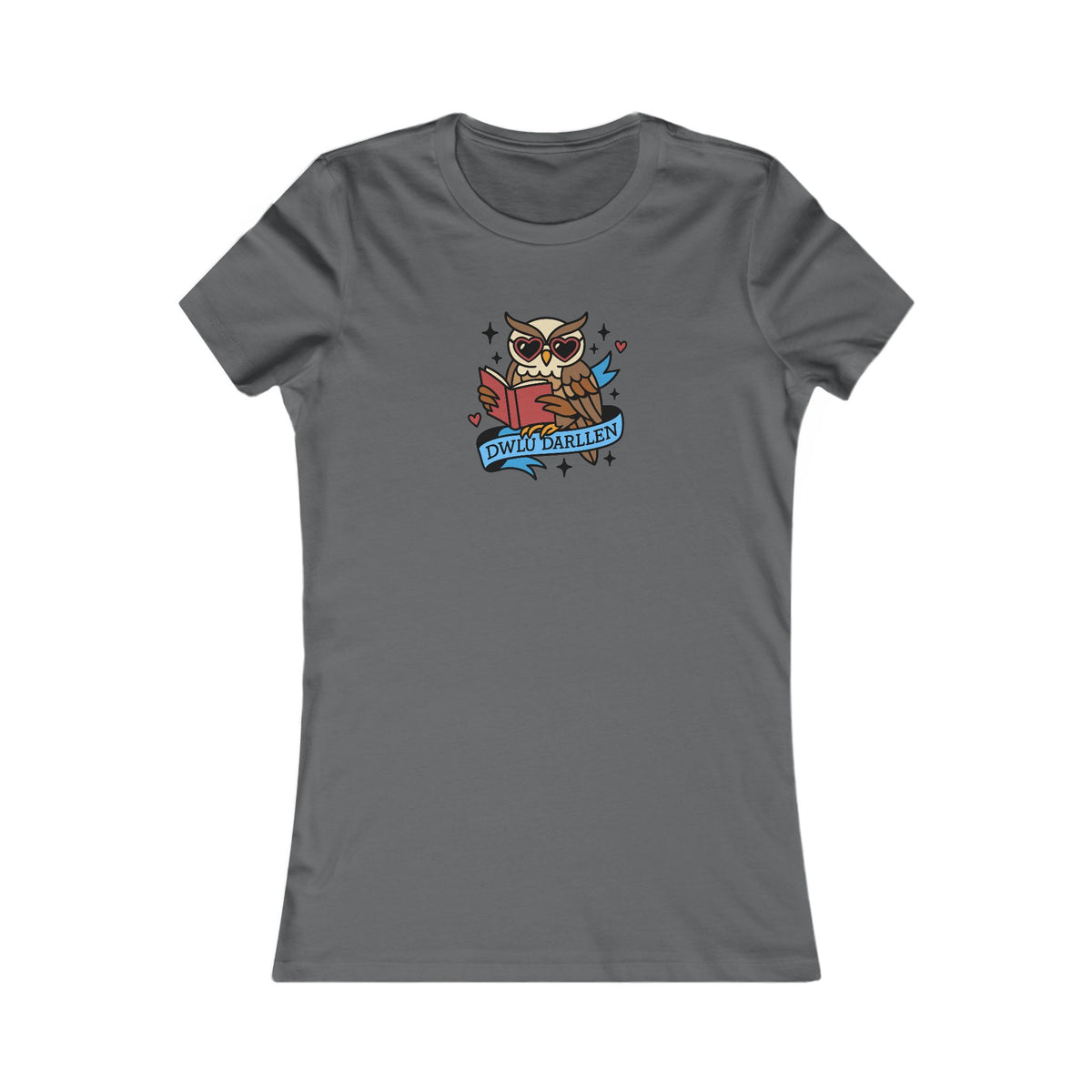 Women's Cute Reading Owl Tee - 'Dwlu Darllen'