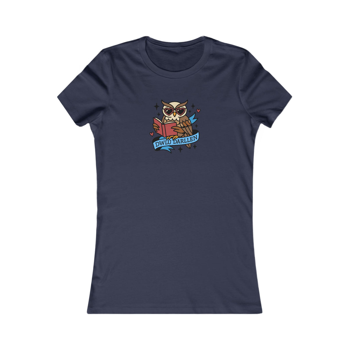 Women's Cute Reading Owl Tee - 'Dwlu Darllen'