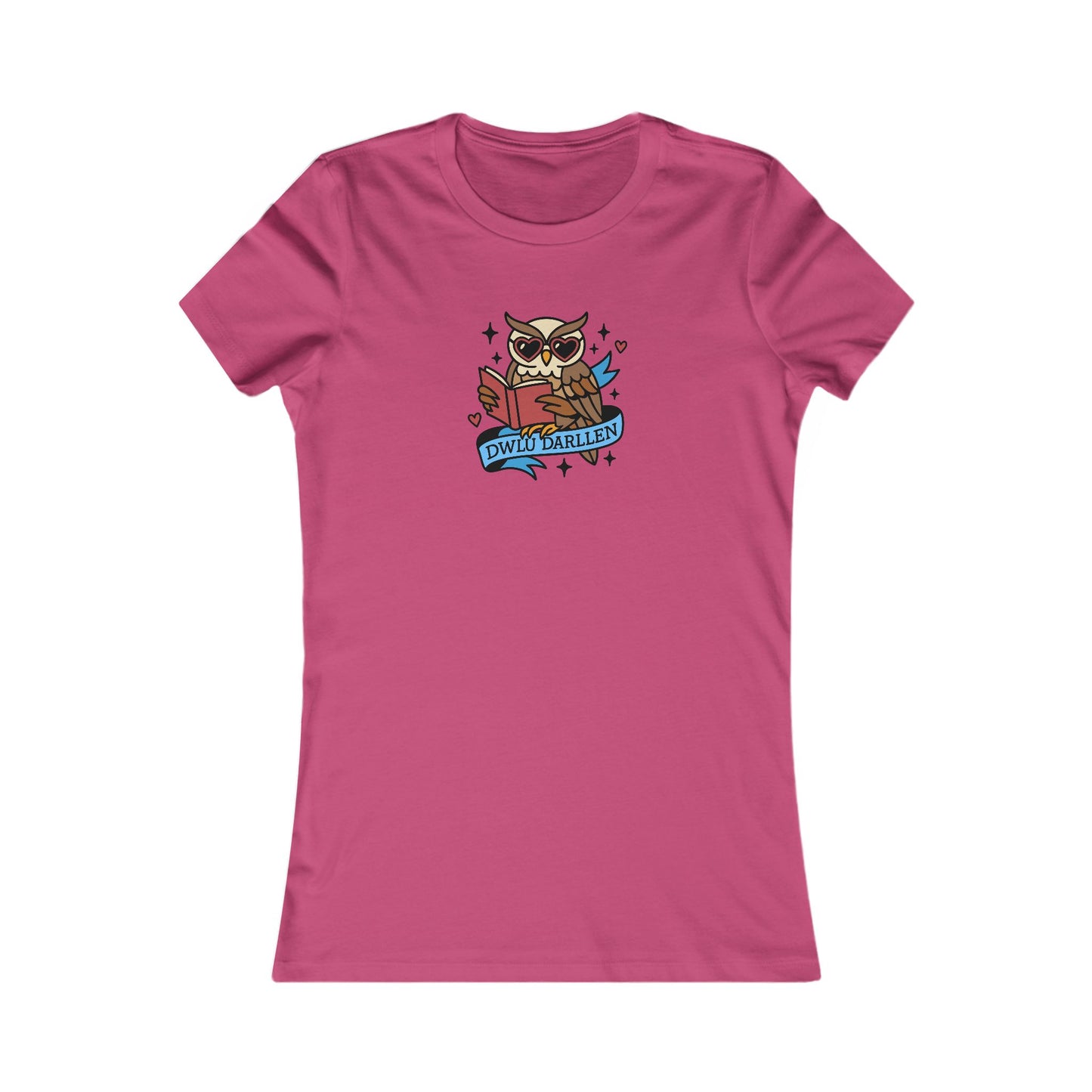 Women's Cute Reading Owl Tee — 'Dwlu Darllen'
