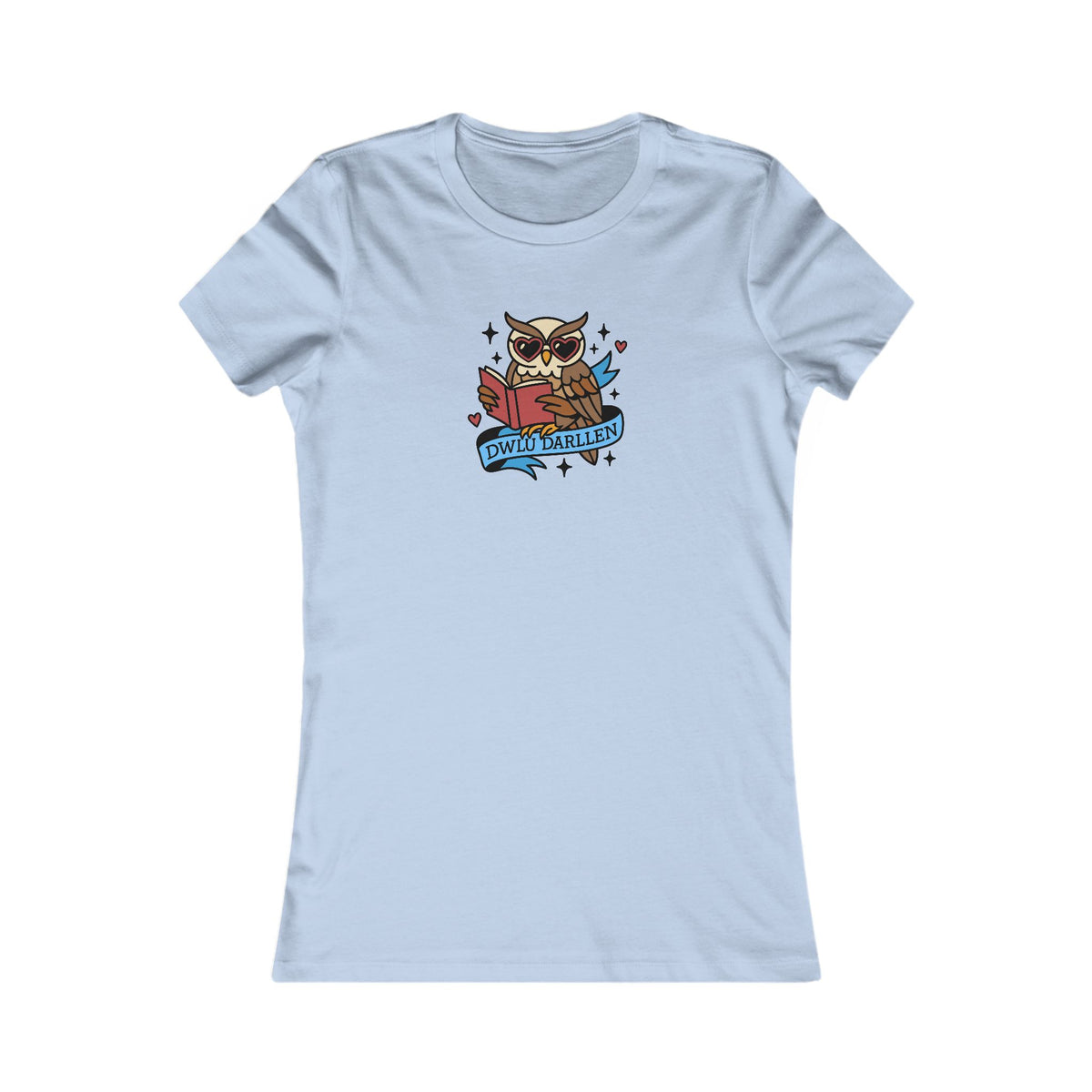 Women's Cute Reading Owl Tee - 'Dwlu Darllen'