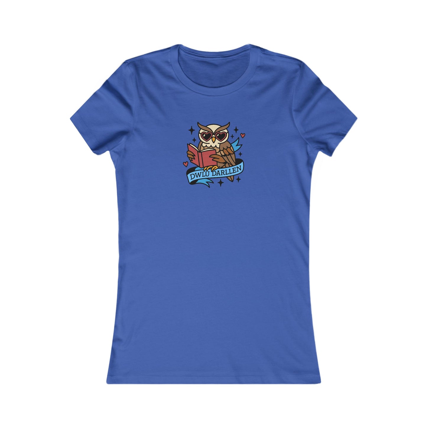 Women's Cute Reading Owl Tee — 'Dwlu Darllen'
