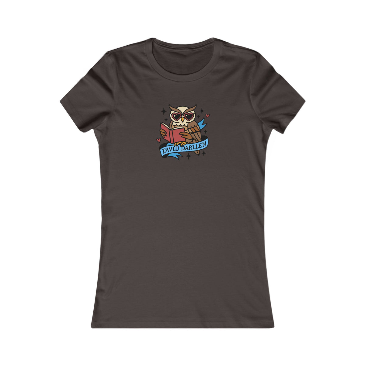 Women's Cute Reading Owl Tee - 'Dwlu Darllen'