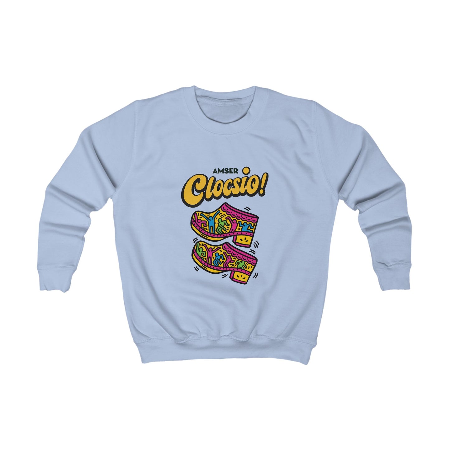 Kids  'Amser Clocsio!' Colorful Welsh Jumper