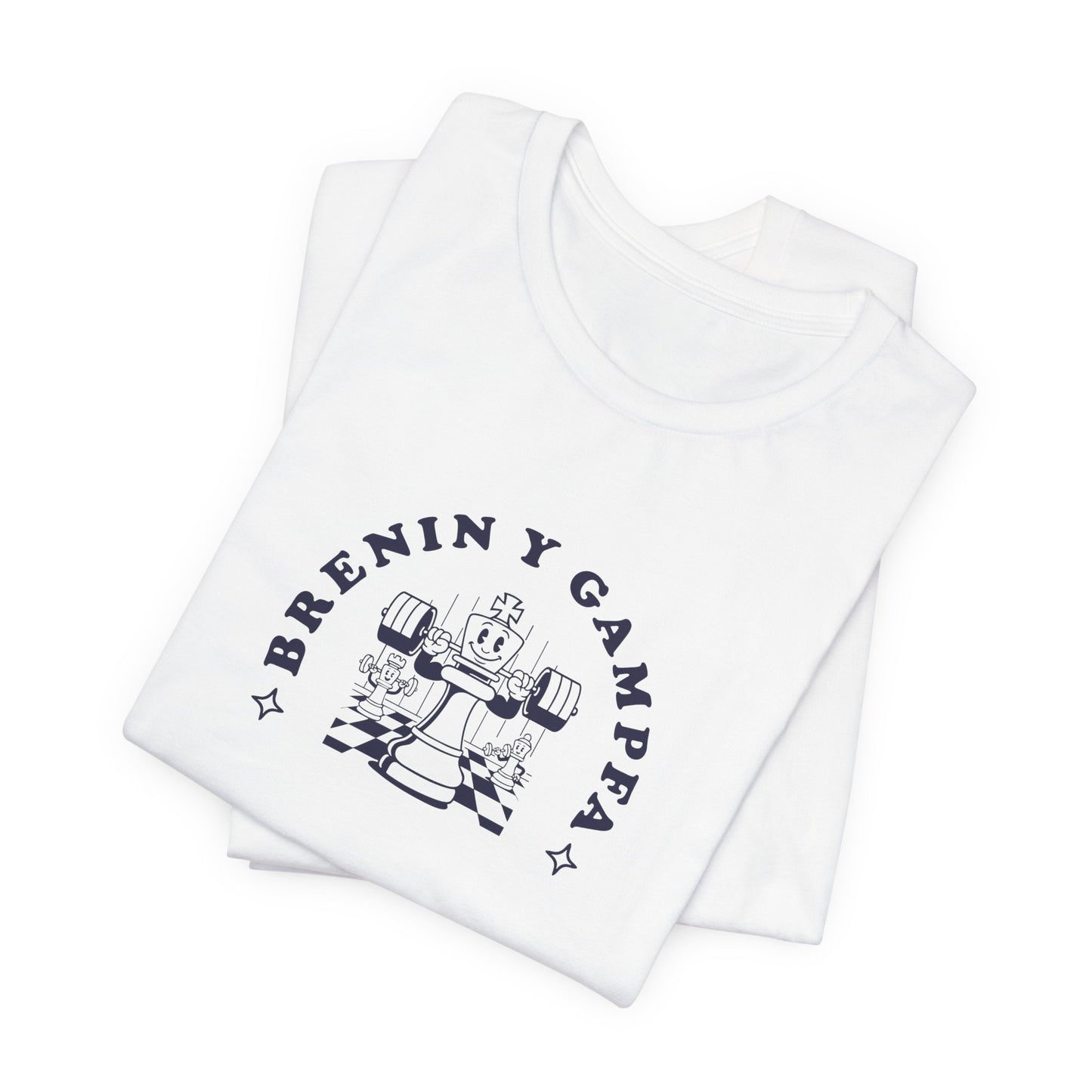 'Brenin y Gampfa'  Retro Chess T-Shirt (Unisex) - Vintage King of the Gym Welsh T-Shirt