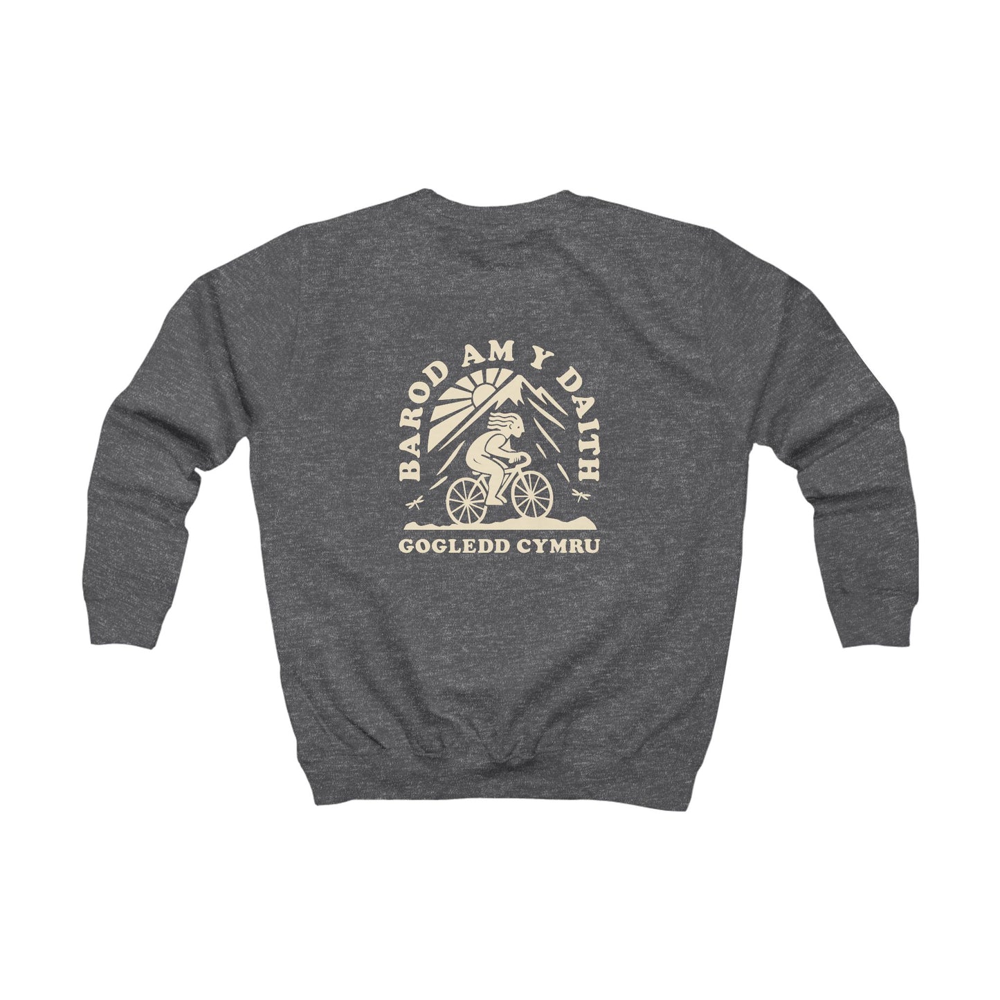 Kids 'Gogledd Cymru' Cycling Sweatshirt - 'Barod Am Y Daith' (Double Sided)
