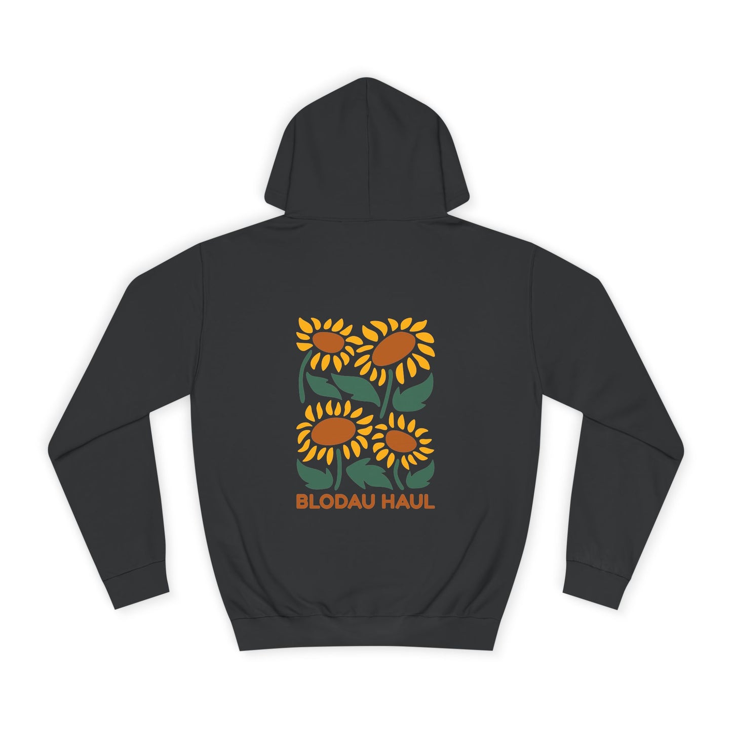 Retro Sunflower 'Blodau Haul' Unisex Hoodie (Double Sided)