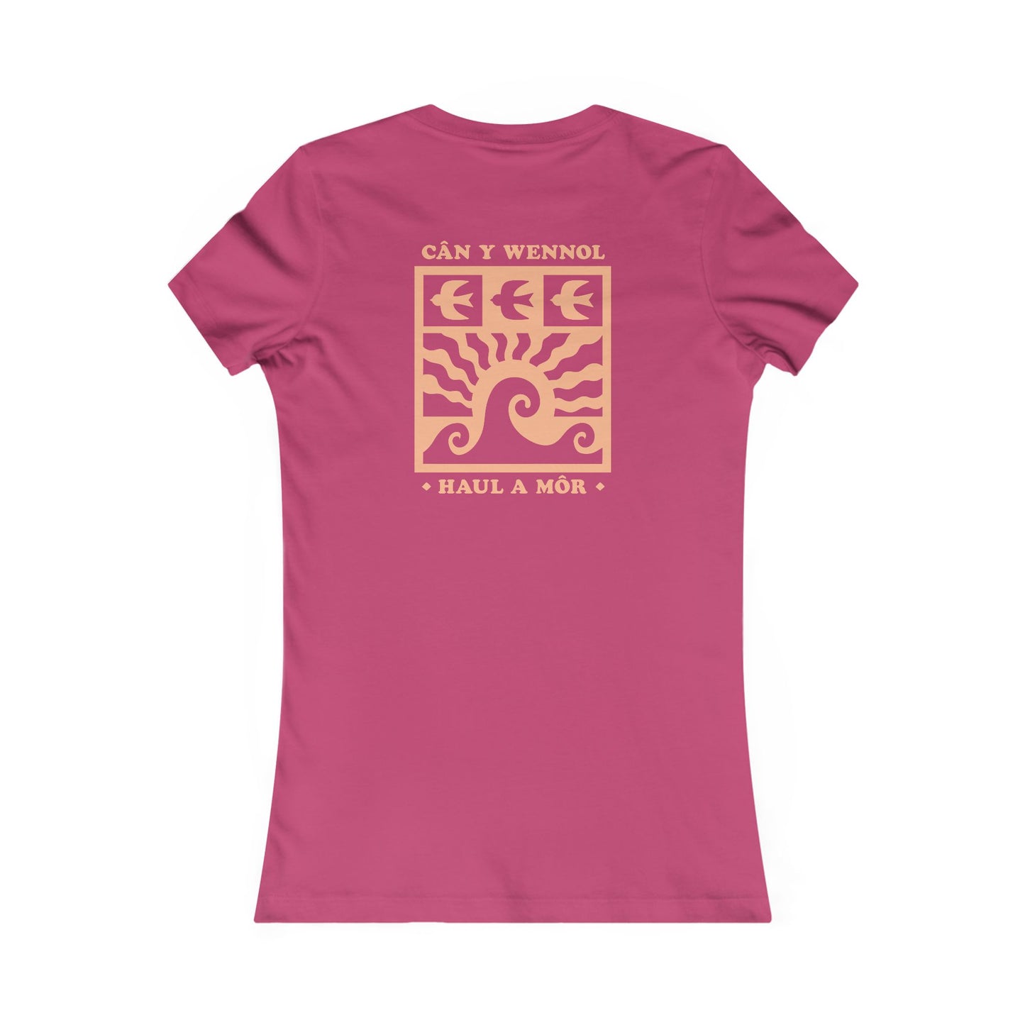 Women's Welsh Coastal Wave Graphic - Can y Wennol (Double Sided)