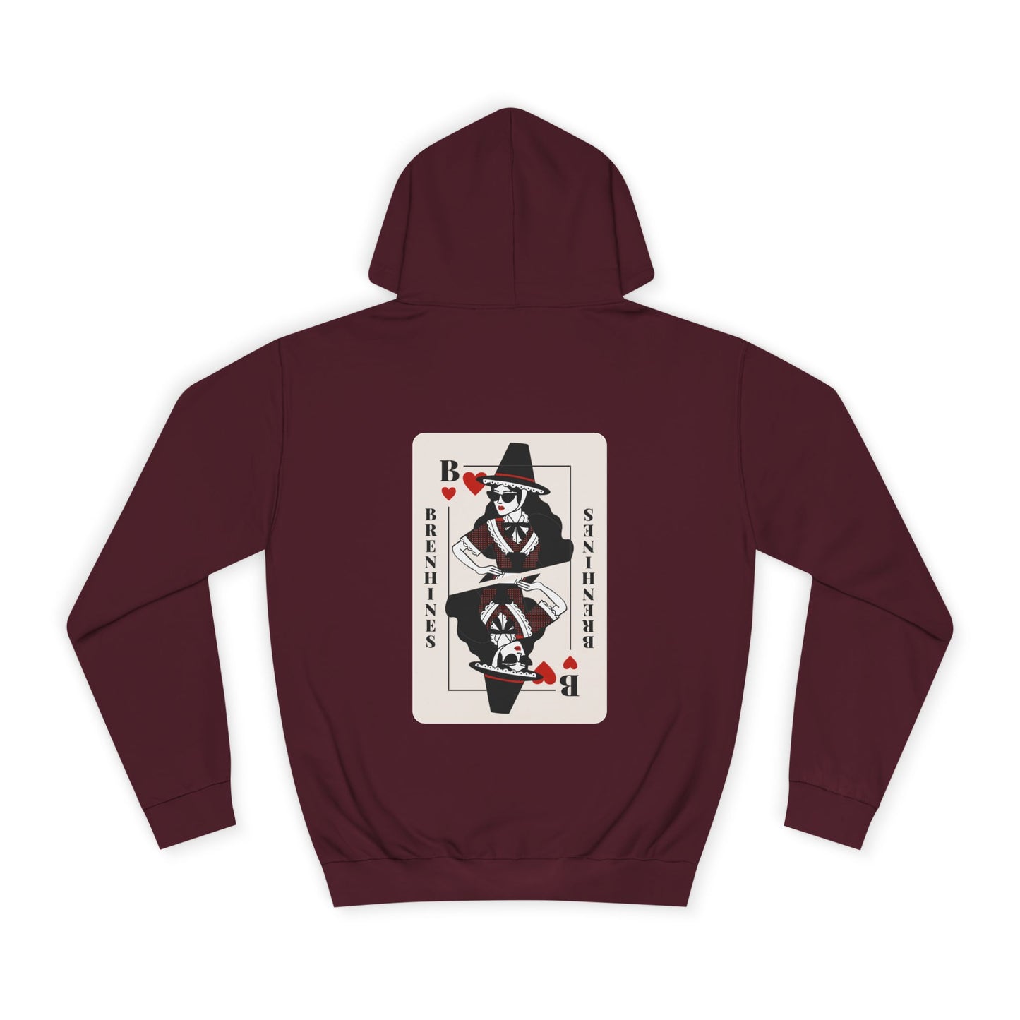 Welsh Playing Card Hoodie - 'Brenhines' (Double Sided)
