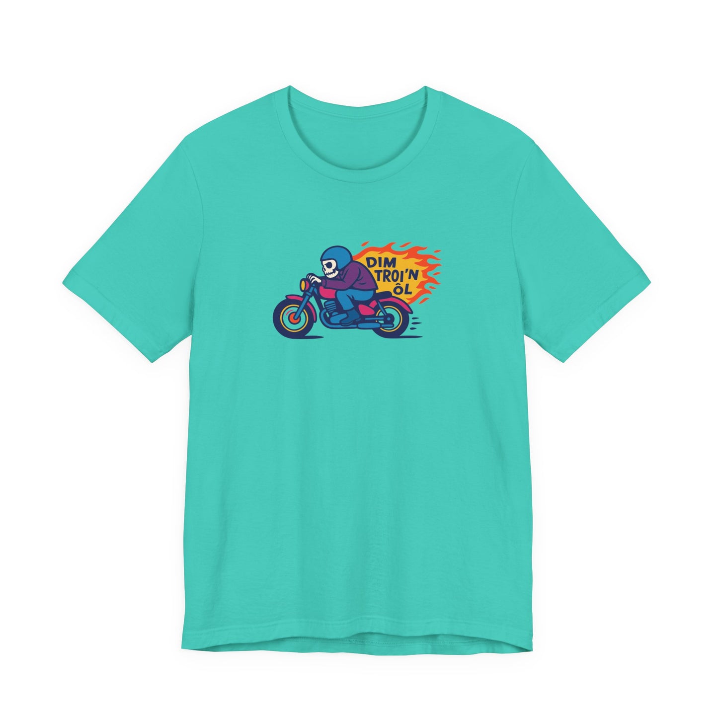 Welsh Motorcycle Unisex T‑Shirt - 'Dim Troi'n Ôl' Retro Bike Tee