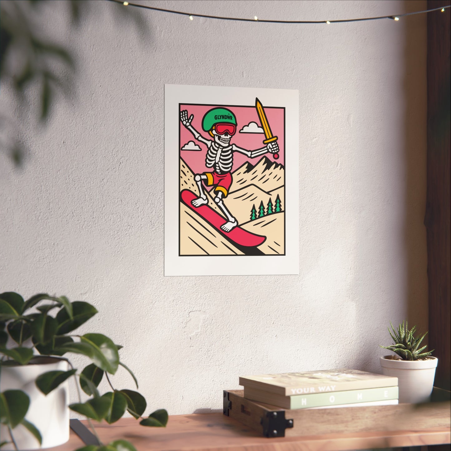 Owain Glyndŵr Snowboarder Fine Art Poster