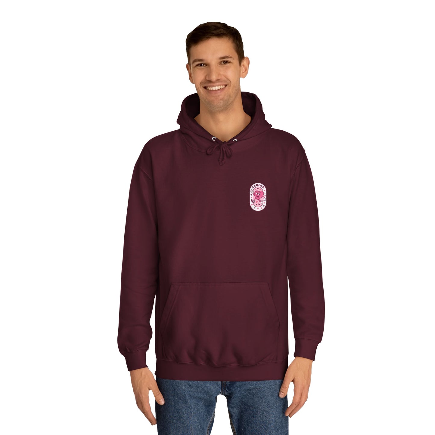Retro Heart 'Cariad' Unisex Hoodie