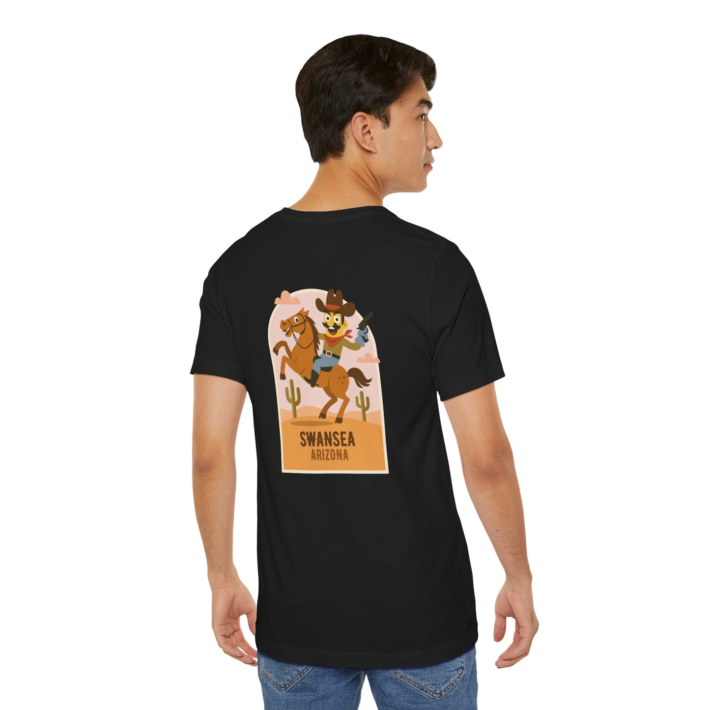Swansea Arizona Cowboy Unisex Tee — Rodeo Western T‑Shirt (Double Sided)