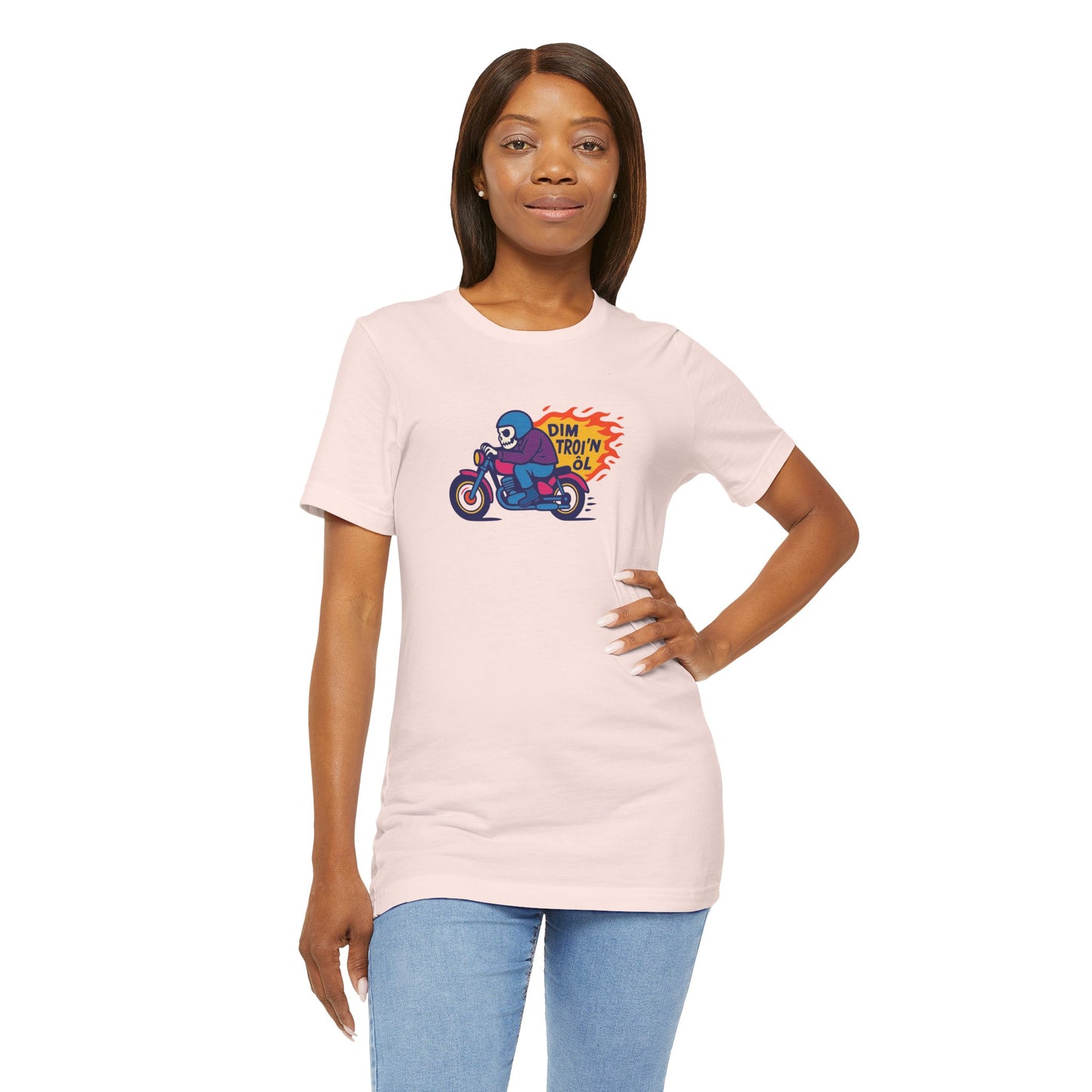 Welsh Motorcycle Unisex T‑Shirt - 'Dim Troi'n Ôl' Retro Bike Tee