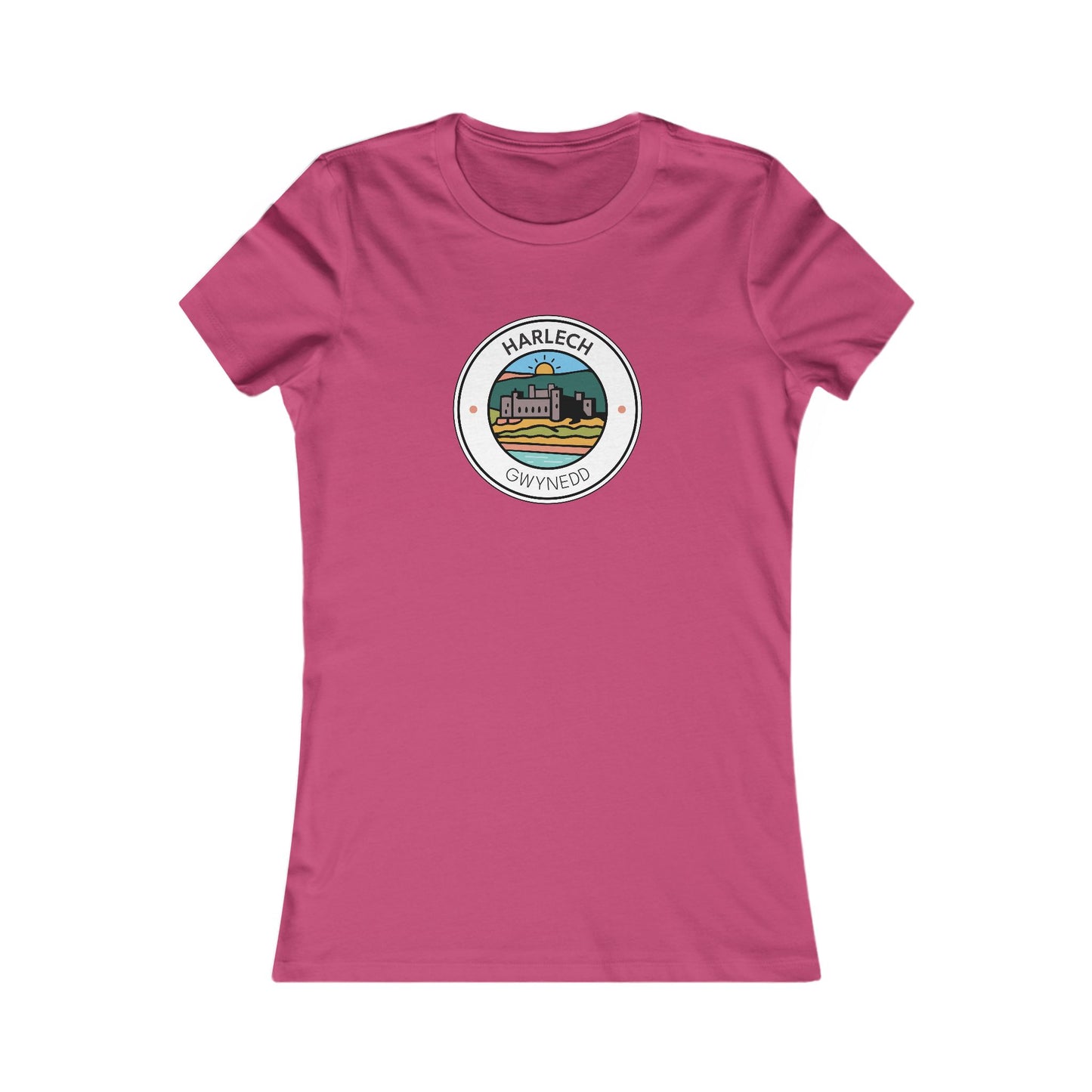 Harlech Castle Women’s Tee - Coastal Badge Graphic